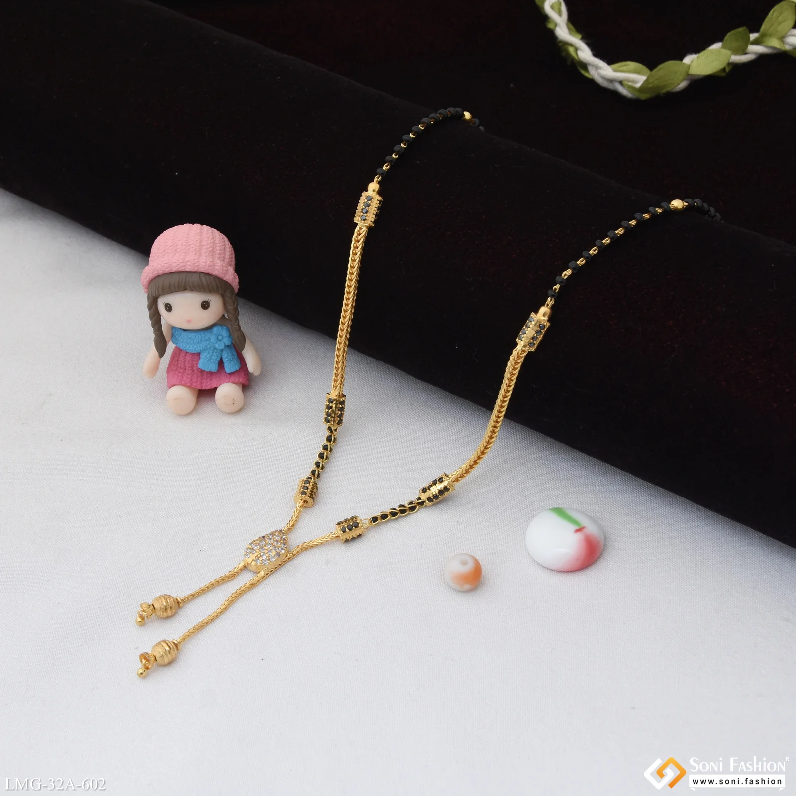 1 Gram Gold Plated Lovely Design Mangalsutra for Women - Style A602 - Image 5