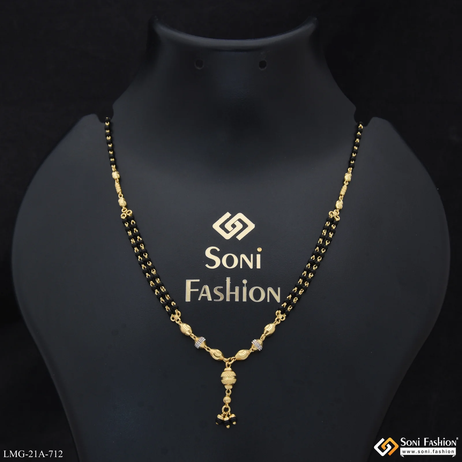 1 Gram Gold Plated Lovely Design Mangalsutra for Women - Style A712 - Image 2