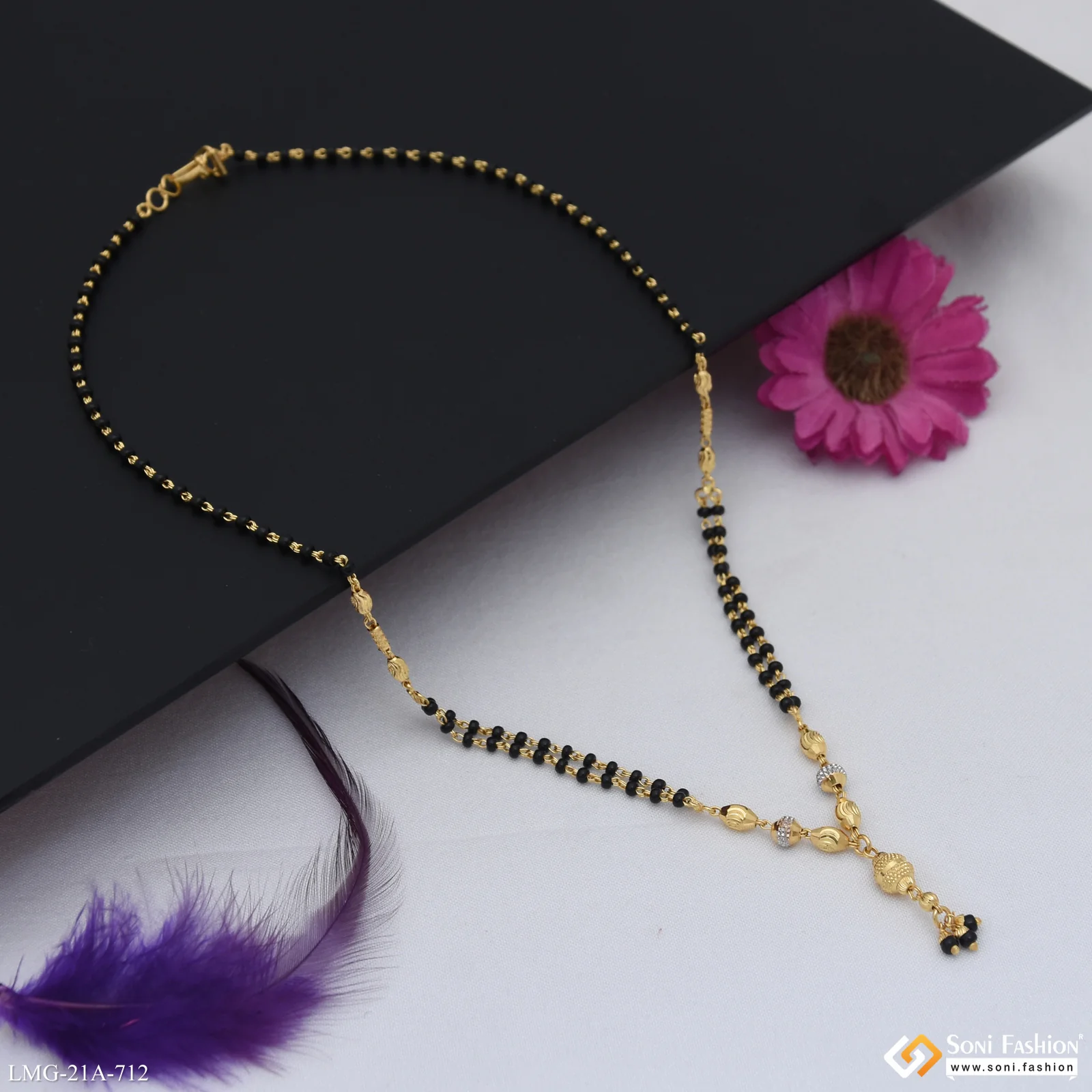 1 Gram Gold Plated Lovely Design Mangalsutra for Women - Style A712 - Image 5