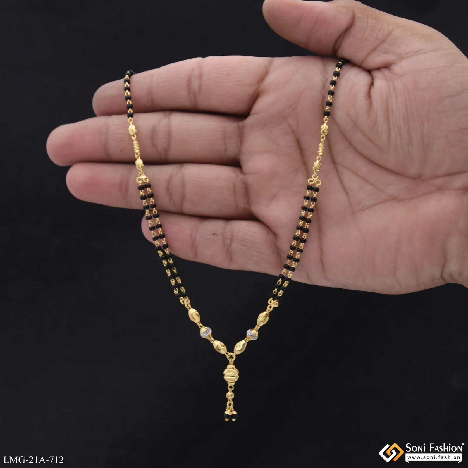 1 Gram Gold Plated Lovely Design Mangalsutra for Women - Style A712 - Image 6