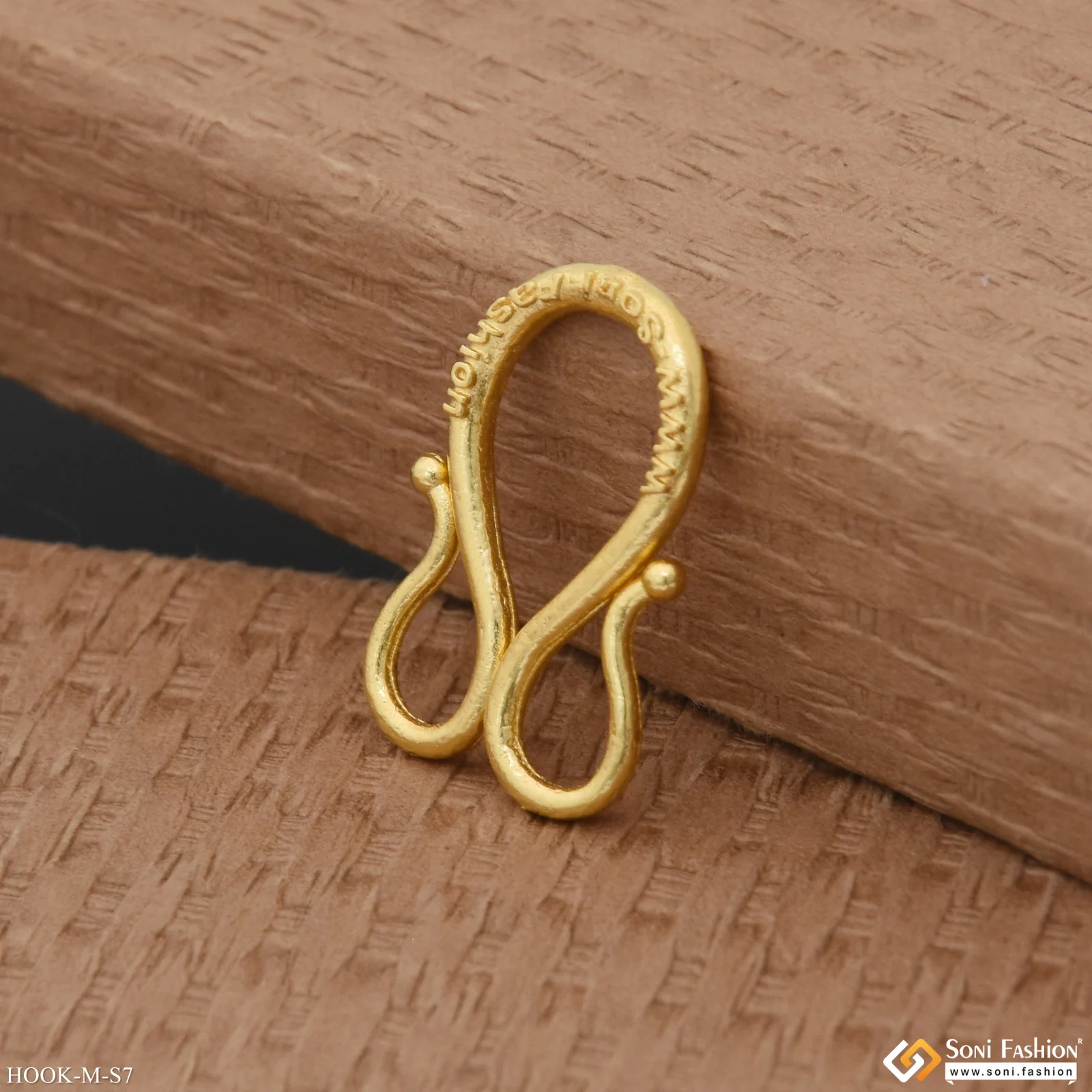 1 Gram Gold Plated M/W Hook For Chain - Big Size - Design S7 - Image 6