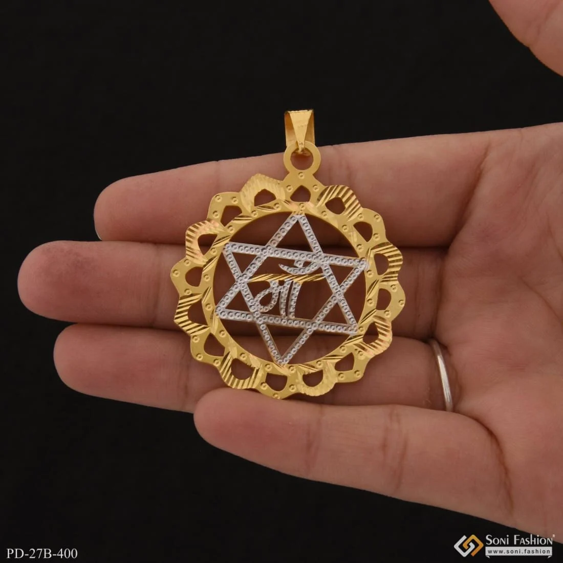 1 Gram Gold Plated Maa Best Quality Attractive Design Pendant for Men - Style B400 - Image 2