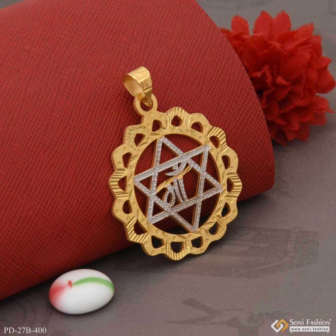 1 Gram Gold Plated Maa Best Quality Attractive Design Pendant for Men - Style B400 - Image 3