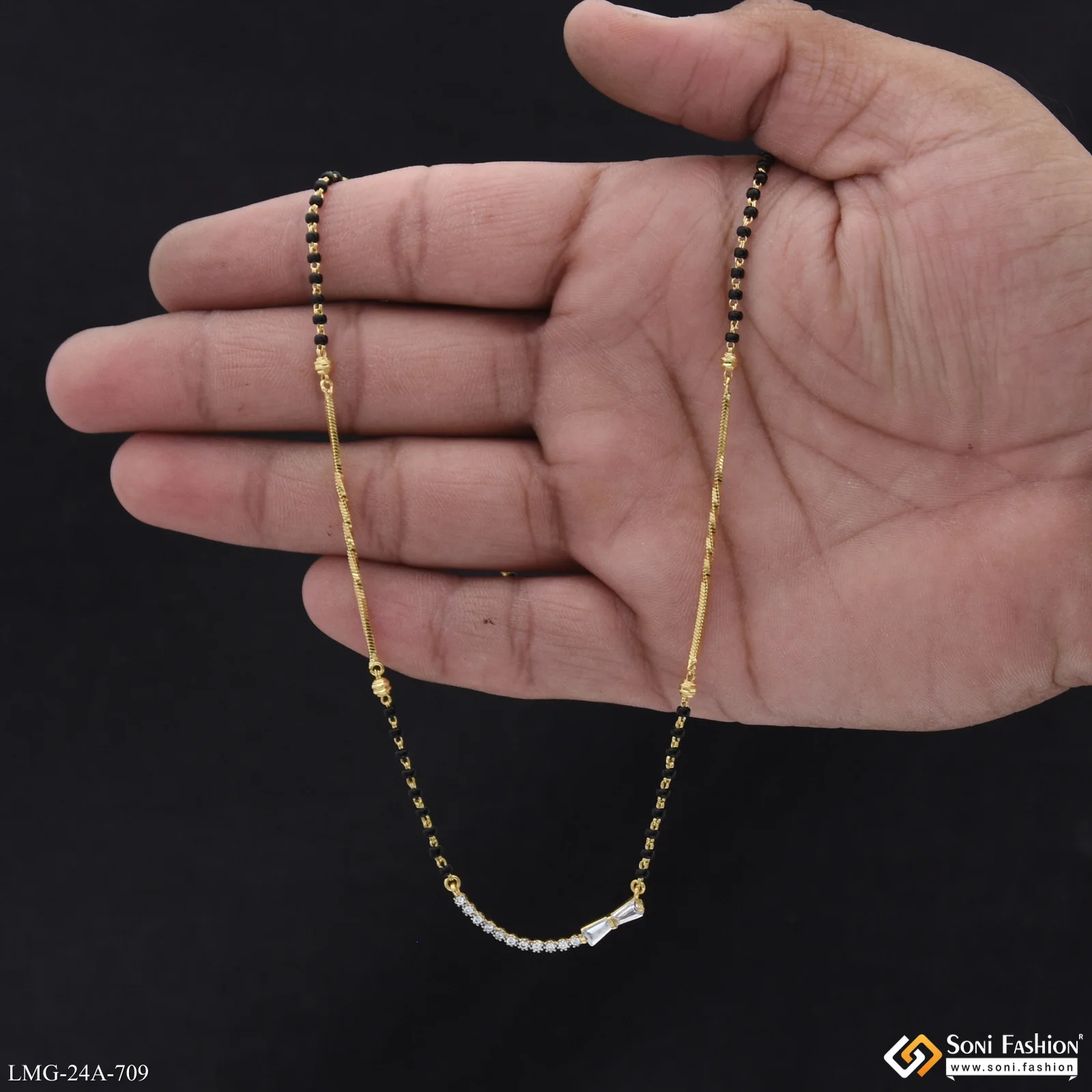 1 Gram Gold Plated Magnificent Design Mangalsutra for Women - Style A709 - Image 5