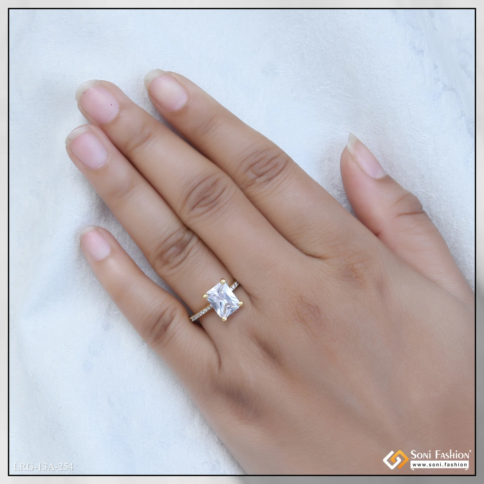 1 Gram Gold Plated Magnificent Design Ring for Ladies - Style A254