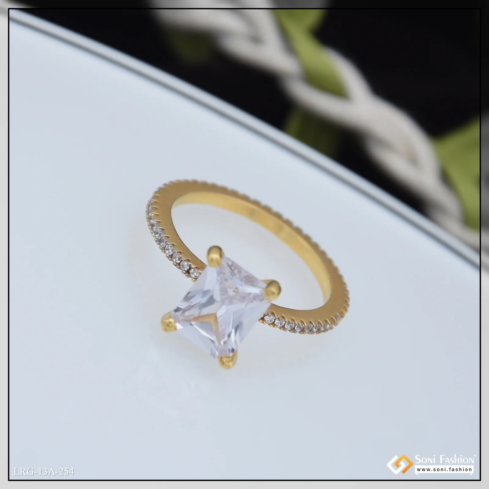 1 Gram Gold Plated Magnificent Design Ring for Ladies - Style A254 - Image 5