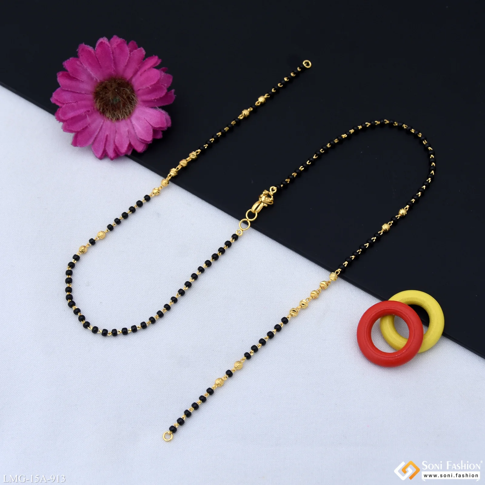 1 Gram Gold Plated Mangalsutra Dori for Women - Style A913 - Image 4