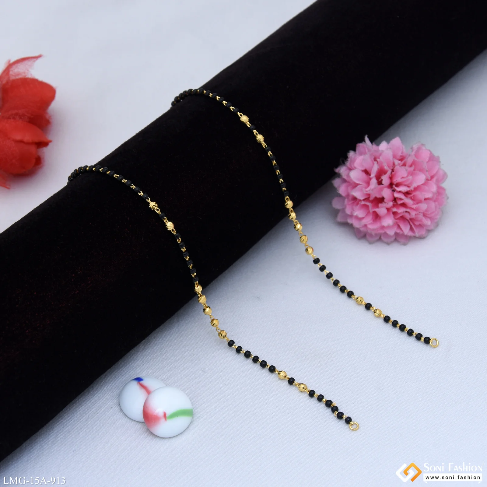 1 Gram Gold Plated Mangalsutra Dori for Women - Style A913 - Image 5