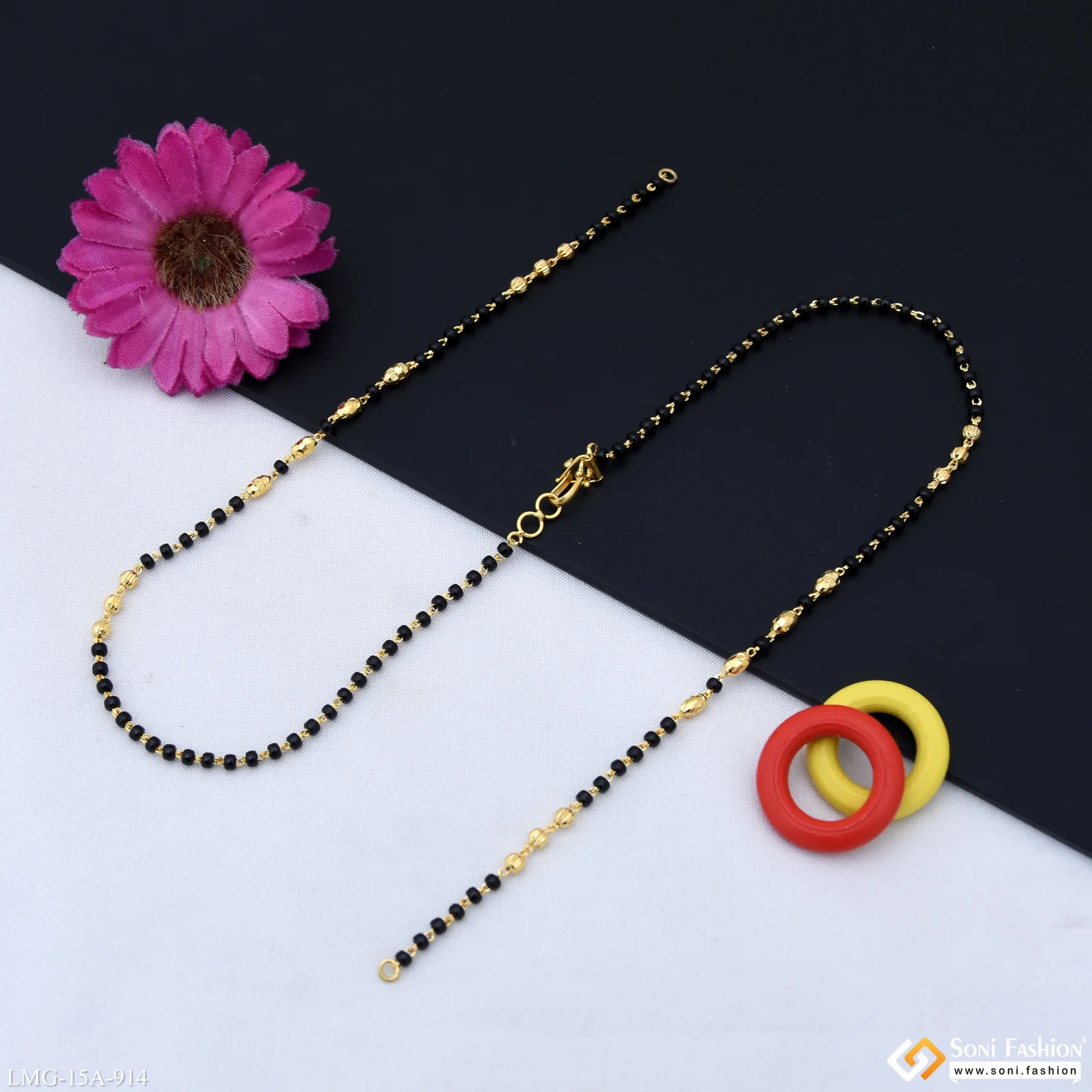 1 Gram Gold Plated Mangalsutra Dori for Women - Style A914 - Image 4