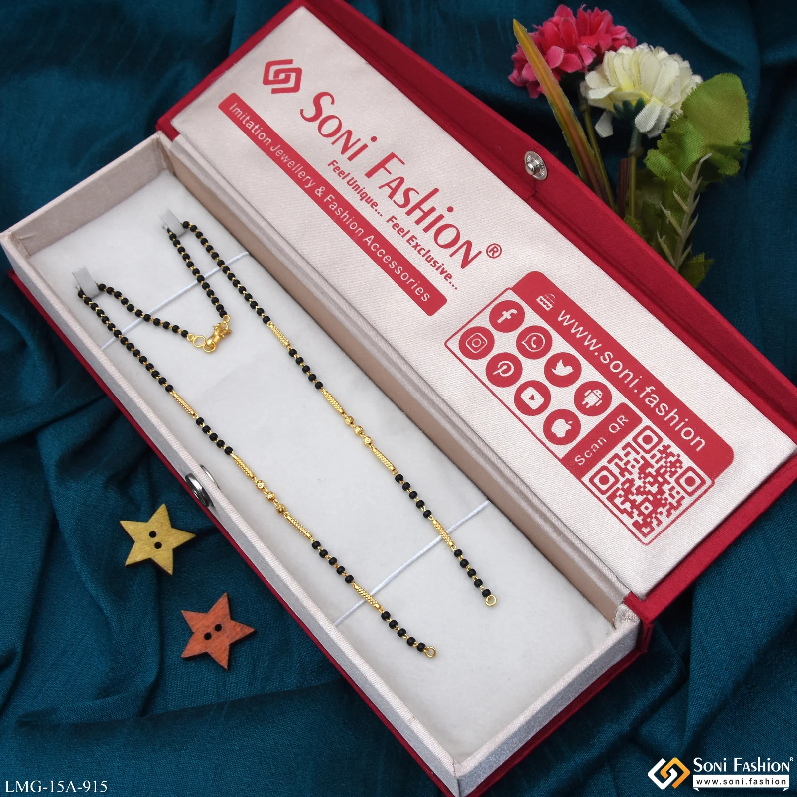 1 Gram Gold Plated Mangalsutra Dori for Women - Style A915 - Image 2