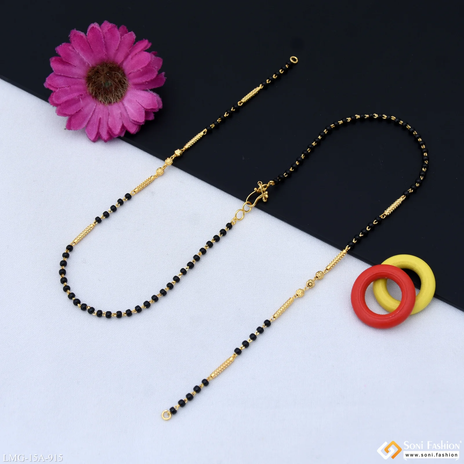 1 Gram Gold Plated Mangalsutra Dori for Women - Style A915 - Image 4