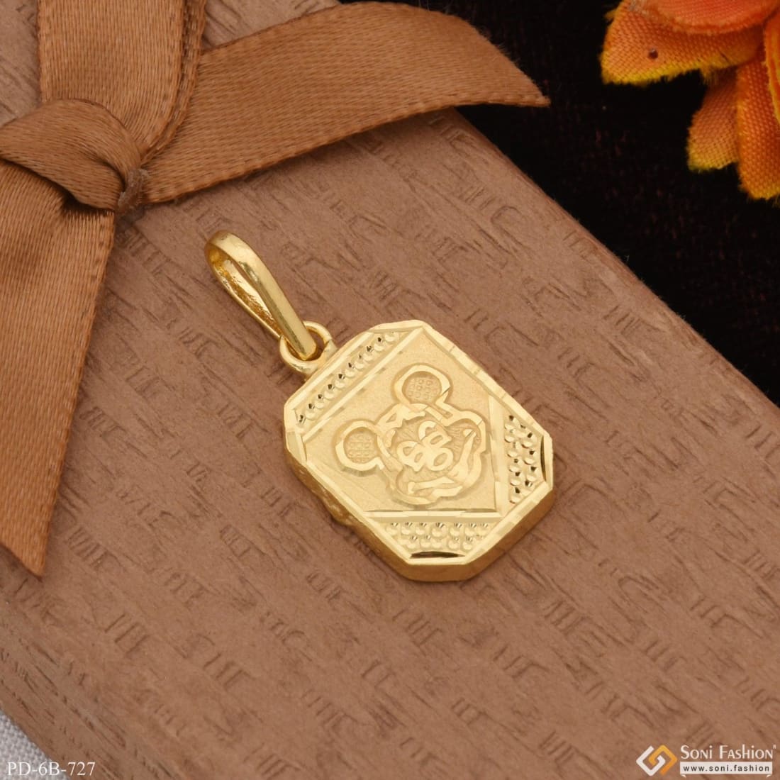 1 Gram Gold Plated Mickey Pendant for Children | Kids | Little Baby - Style B727 - Image 4