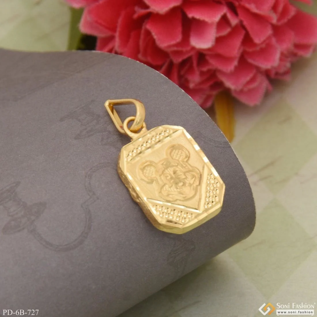1 Gram Gold Plated Mickey Pendant for Children | Kids | Little Baby - Style B727 - Image 5