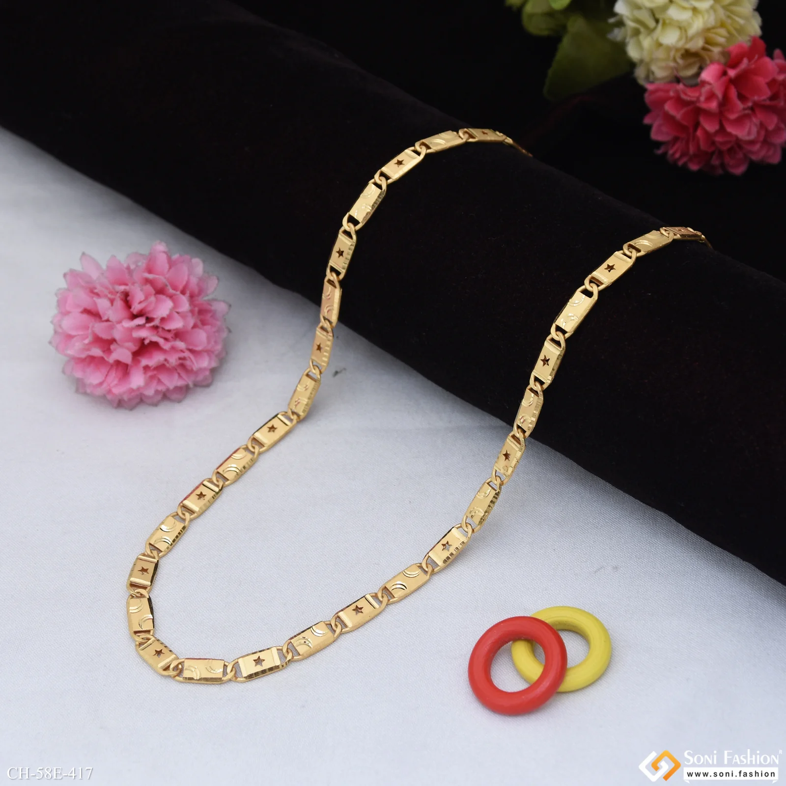 1 Gram Gold Plated Nawabi Chain for Men - Style E417 - Image 4