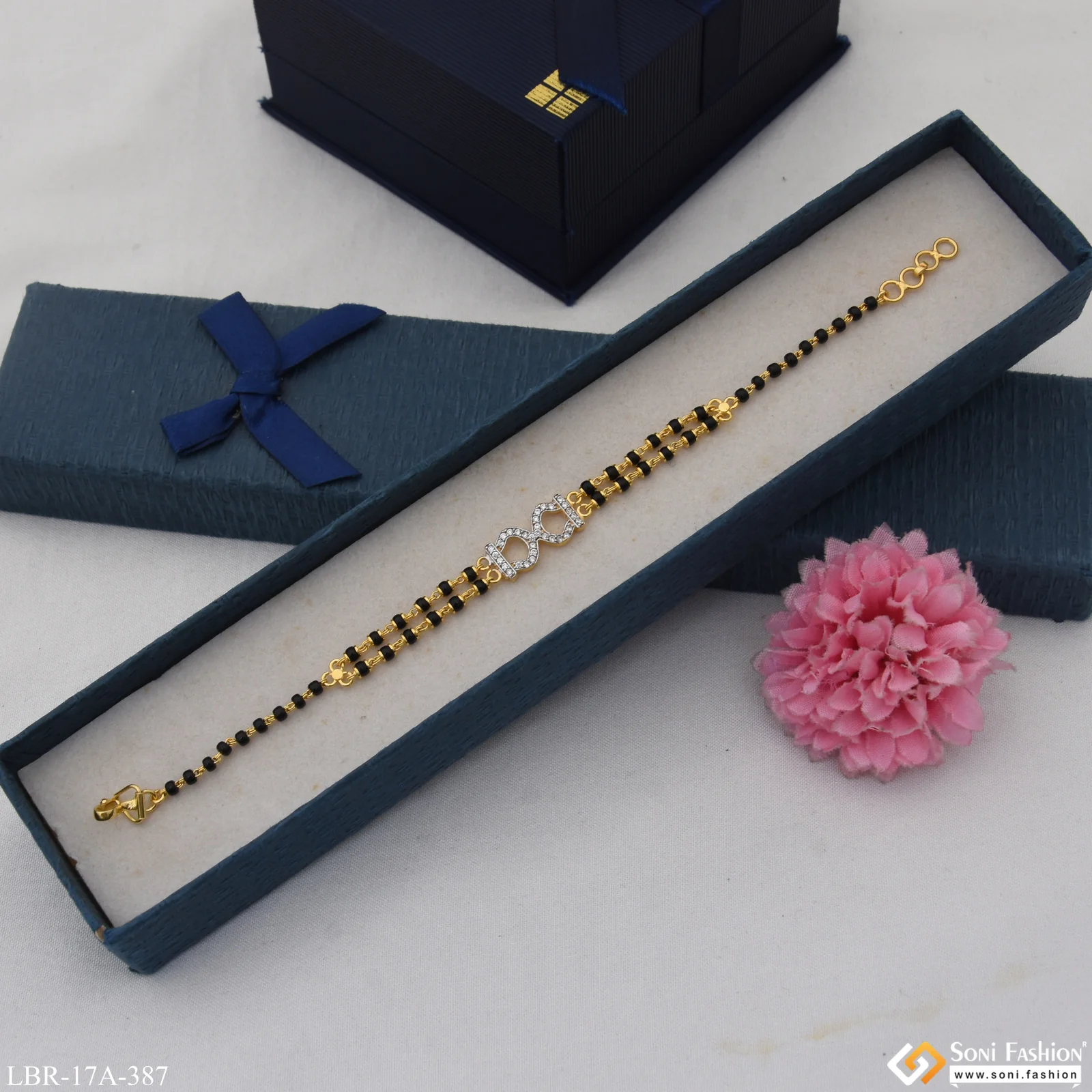 1 Gram Gold Plated New Style Mangalsutra Bracelet for Women - Style A387 - Image 3