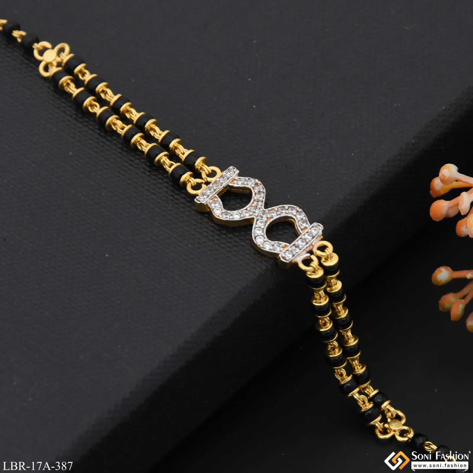 1 Gram Gold Plated New Style Mangalsutra Bracelet for Women - Style A387 - Image 5