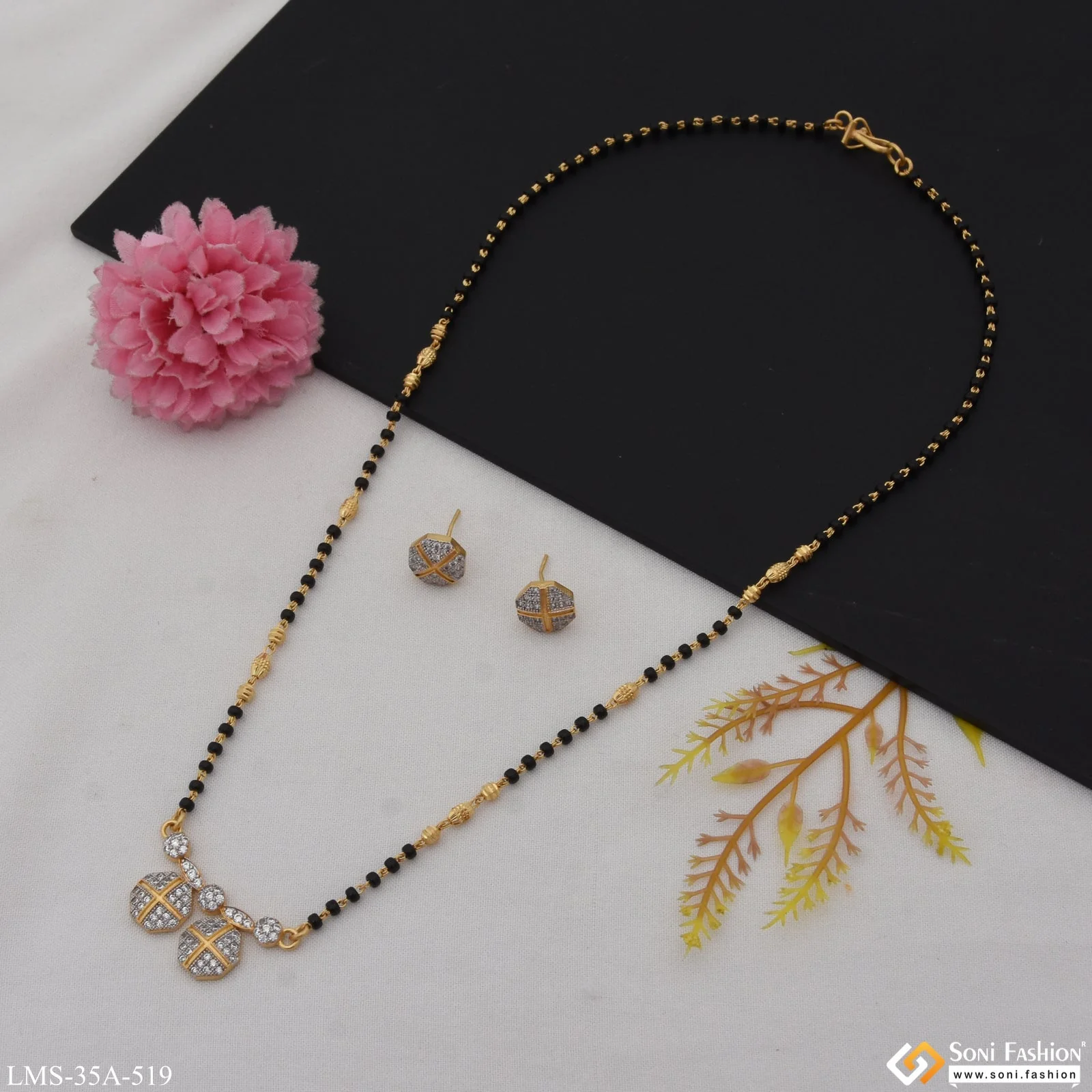 1 Gram Gold Plated New Style Mangalsutra Set for Women - Style A519 - Image 4