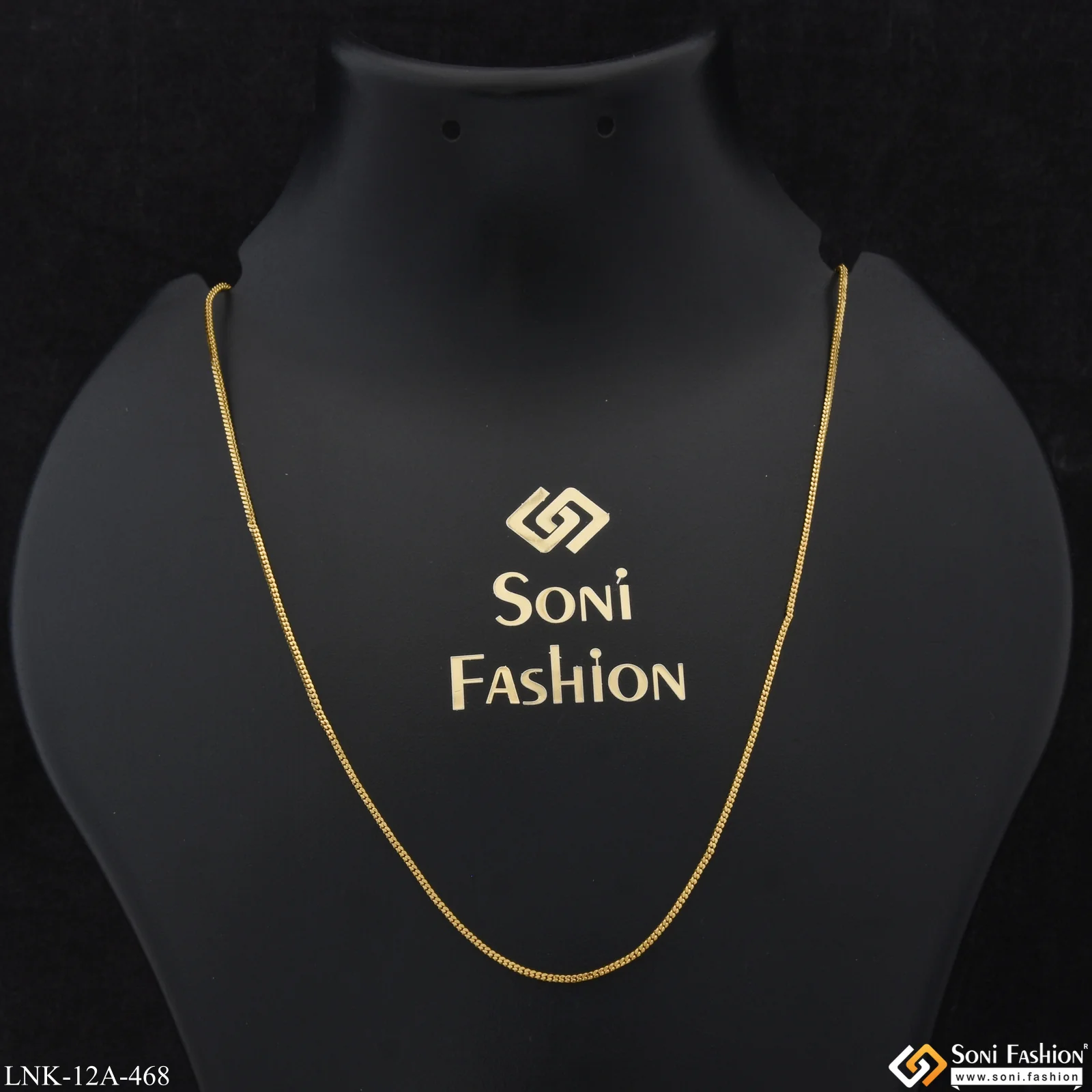1 Gram Gold Plated New Style Stunning Design Chain for Ladies - Style A468 - Image 4