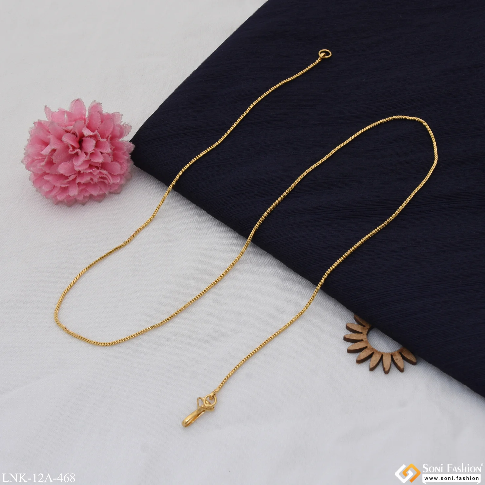 1 Gram Gold Plated New Style Stunning Design Chain for Ladies - Style A468 - Image 6
