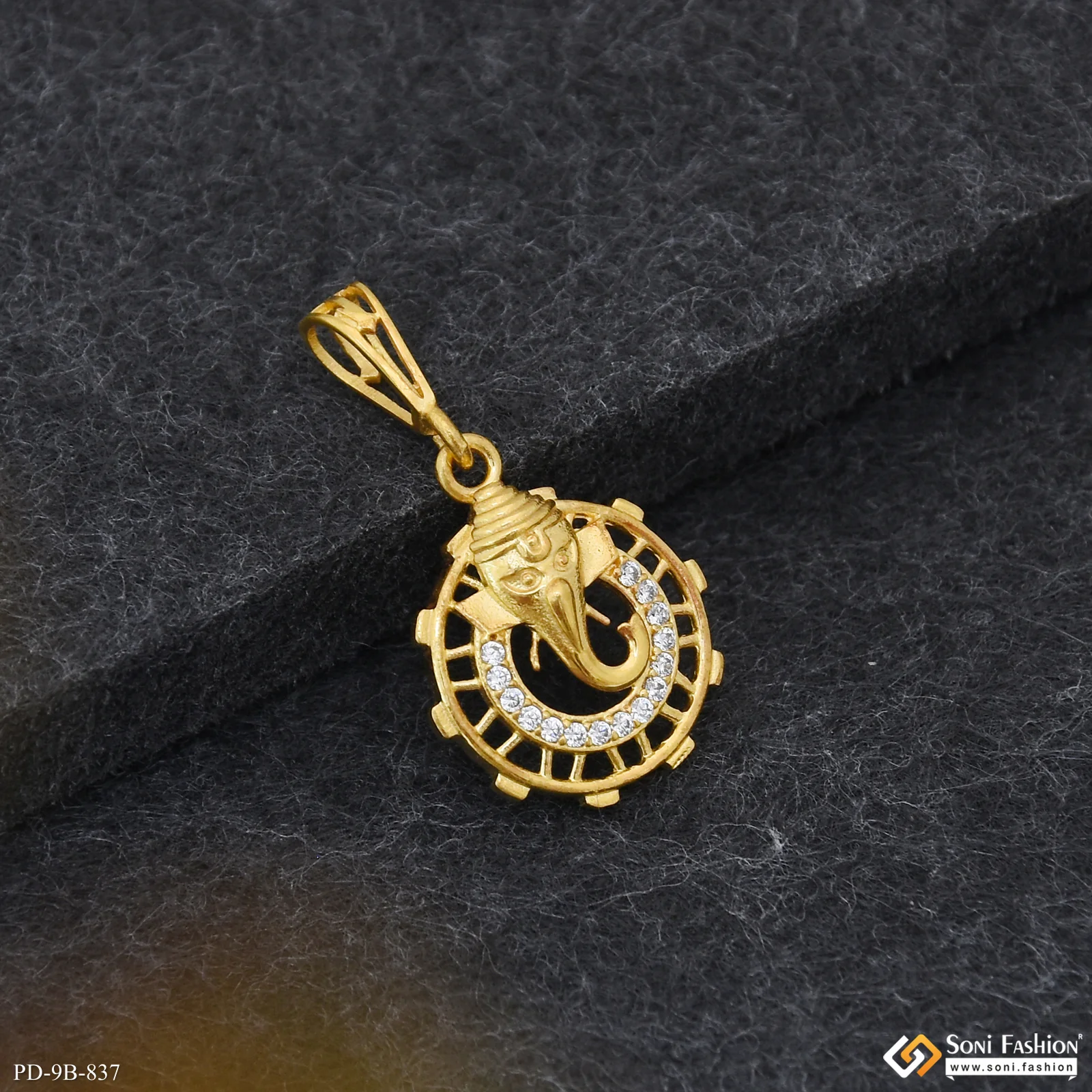 1 Gram Gold Plated Om Fabulous Design Pendant for Men - Style B837 - Image 4