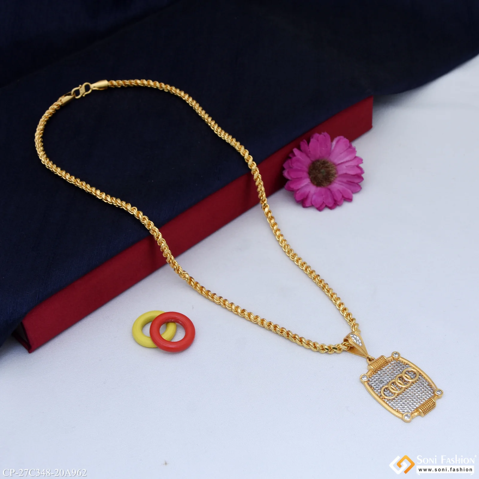 1 Gram Gold Plated Pendant With Chain for Men (CP-C348-A962) - Image 4
