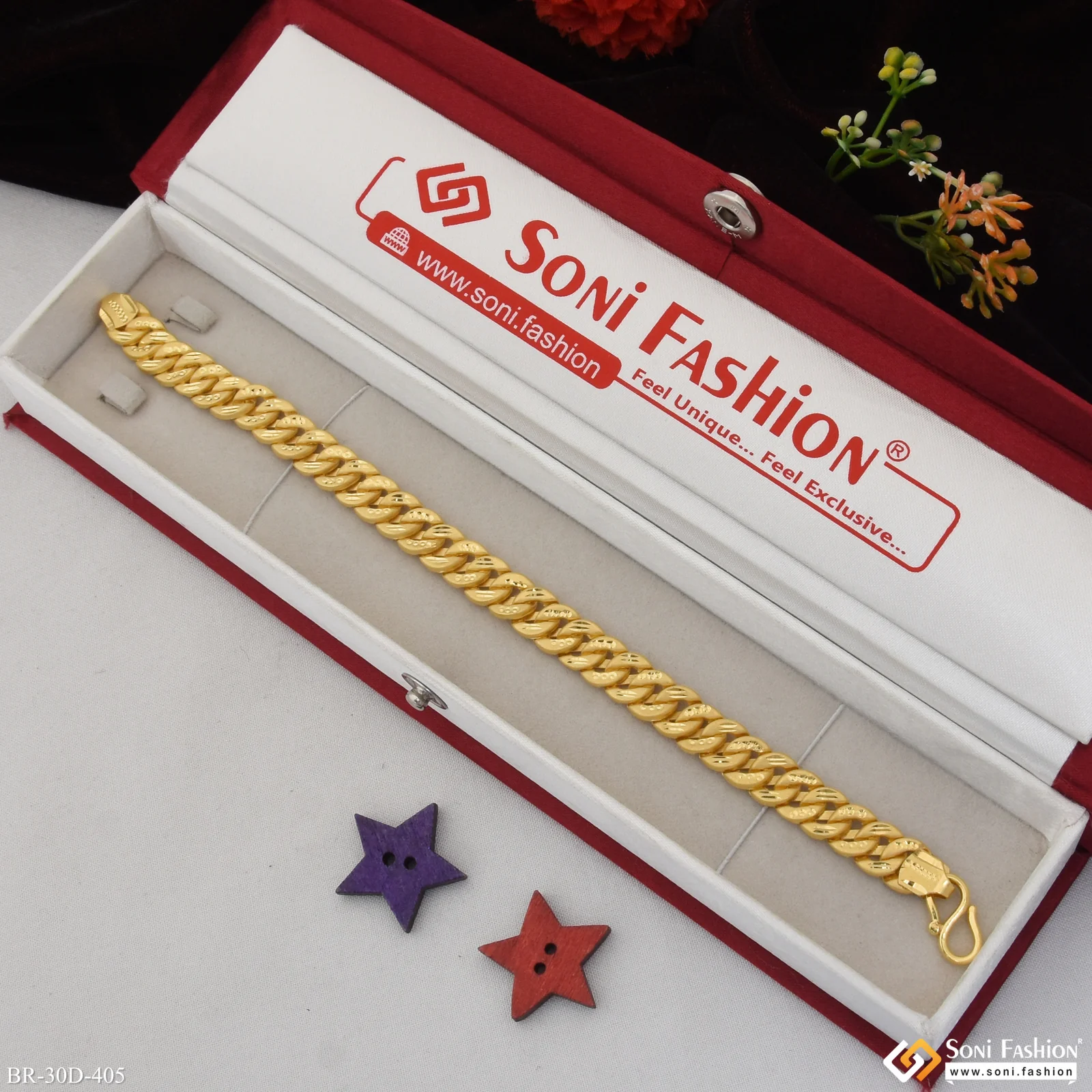 1 Gram Gold Plated Pokal Bracelet for Men - Style D405 - Image 2