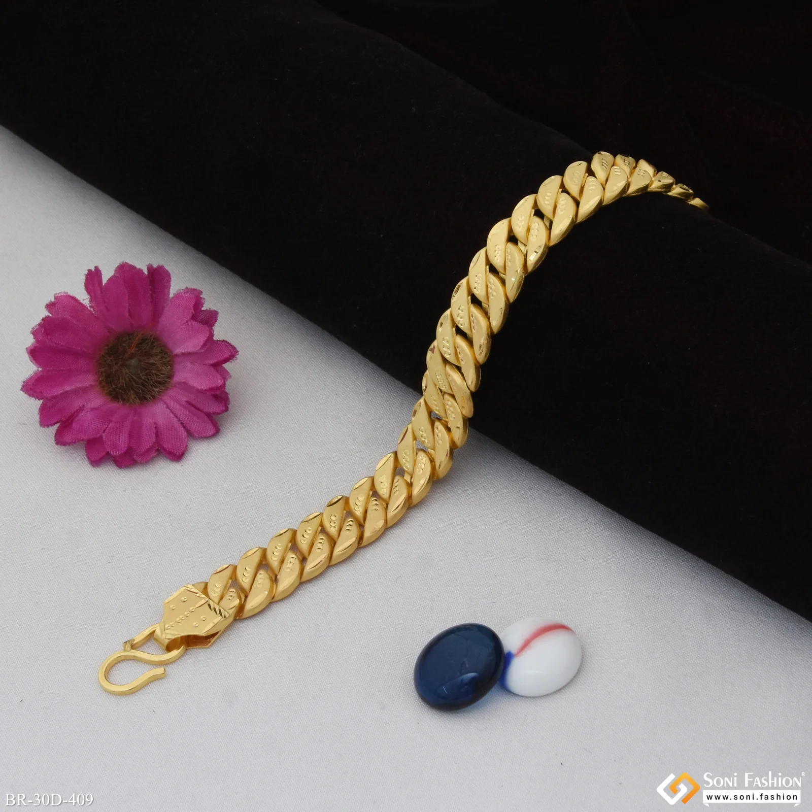 1 Gram Gold Plated Pokal Bracelet for Men - Style D409 - Image 3