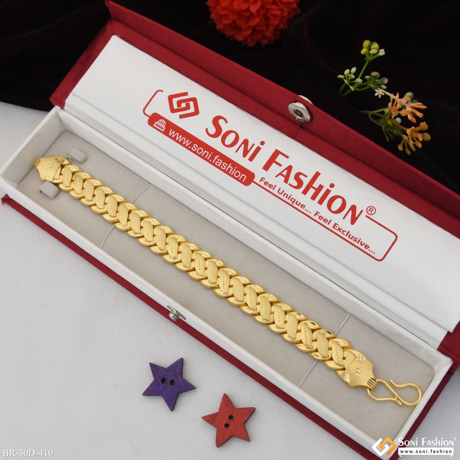 1 Gram Gold Plated Pokal Bracelet for Men - Style D410 - Image 2
