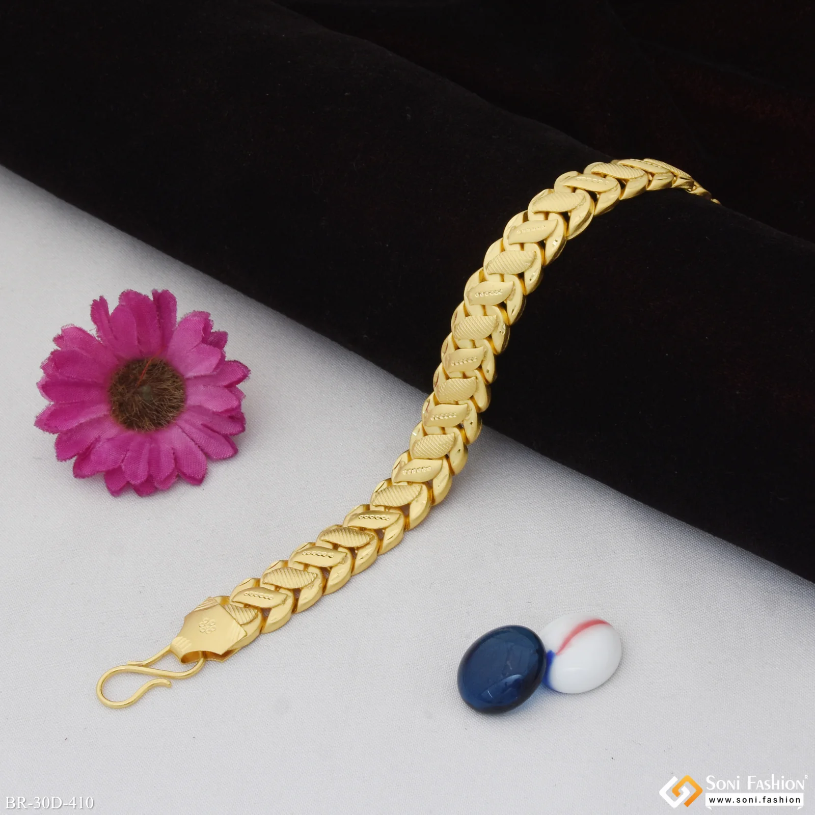 1 Gram Gold Plated Pokal Bracelet for Men - Style D410 - Image 3
