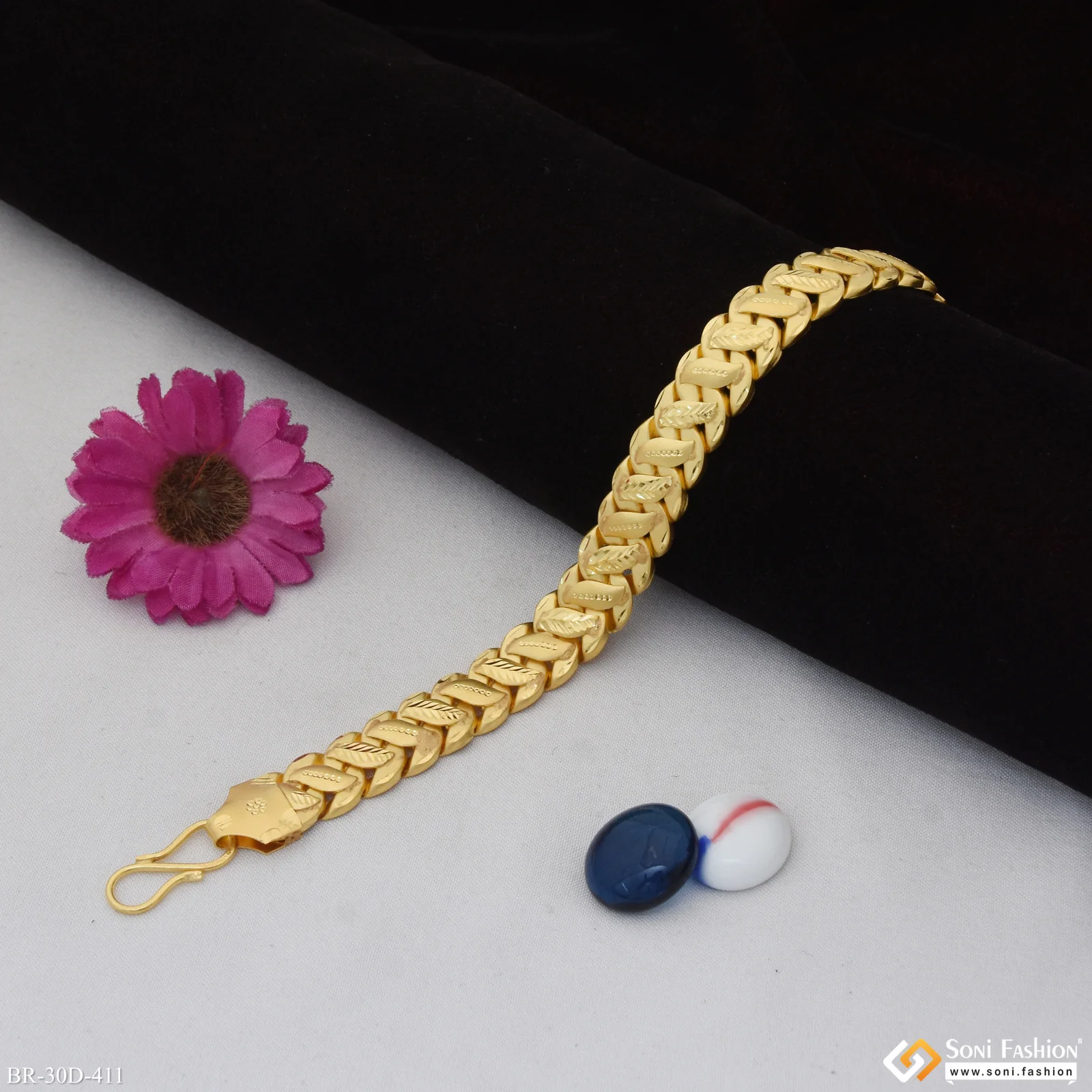 1 Gram Gold Plated Pokal Bracelet for Men - Style D411 - Image 3