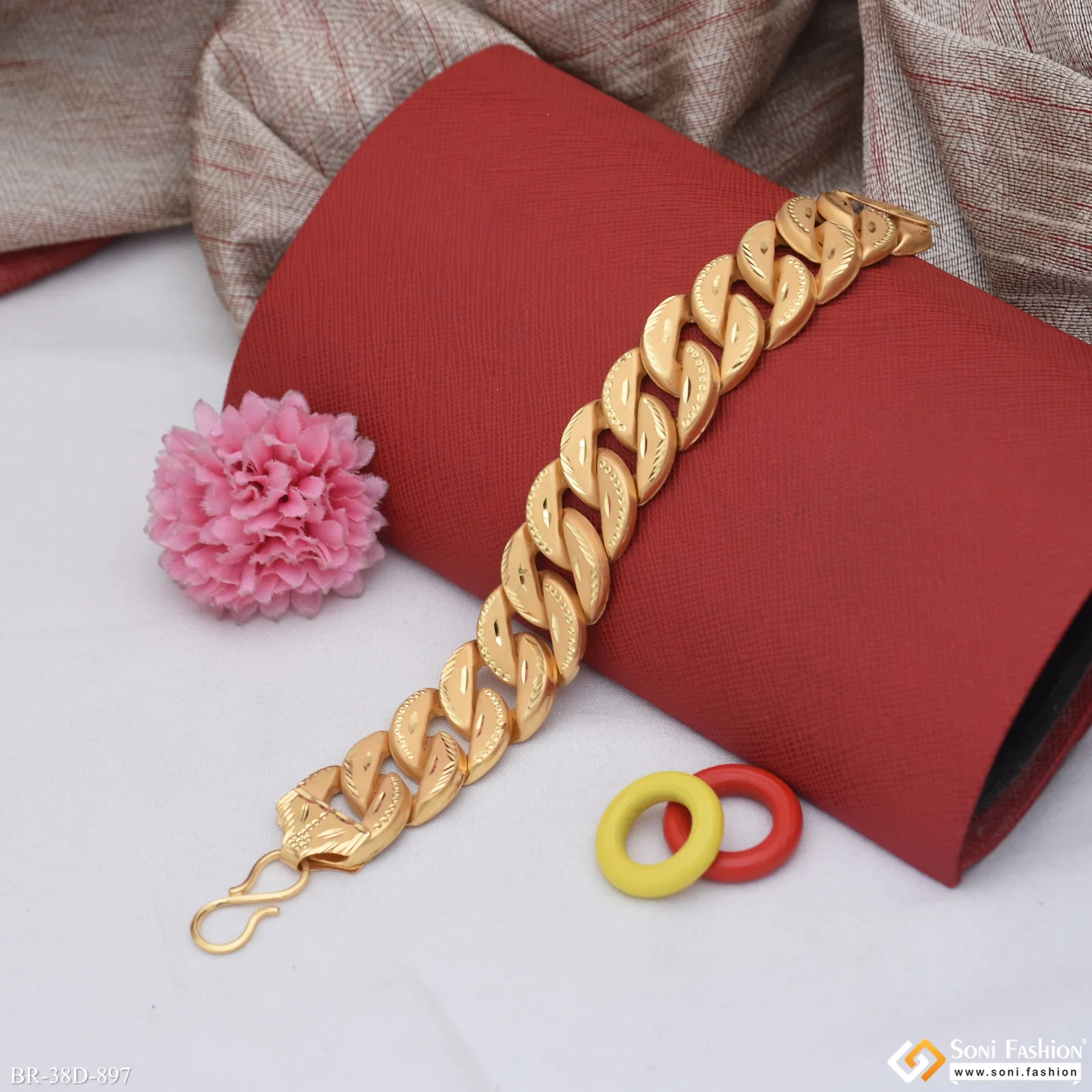 1 Gram Gold Plated Pokal Bracelet for Men - Style D897 - Image 4