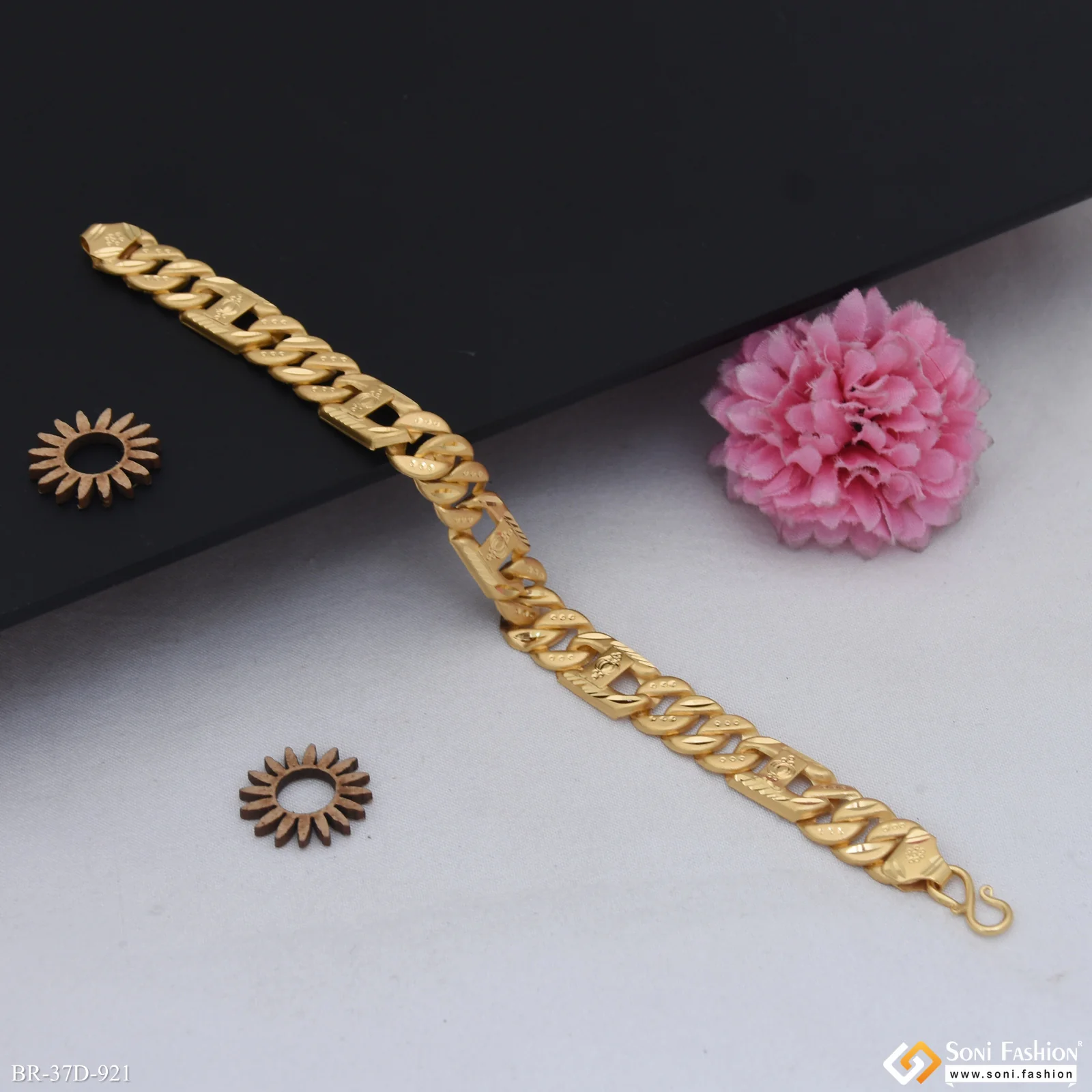 1 Gram Gold Plated Pokal Bracelet for Men - Style D921 - Image 2