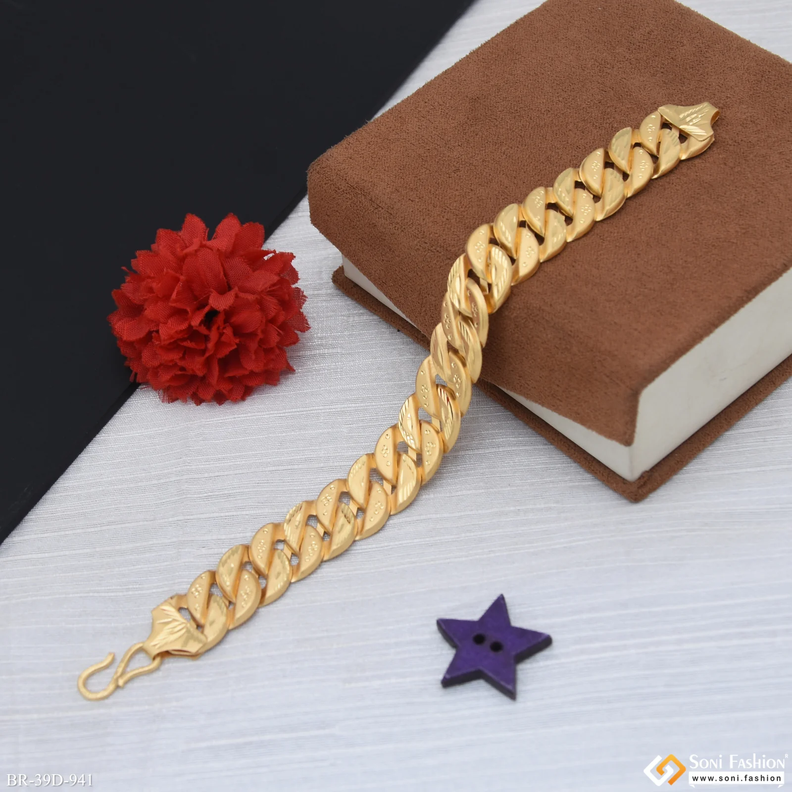 1 Gram Gold Plated Pokal Bracelet for Men - Style D941 - Image 4