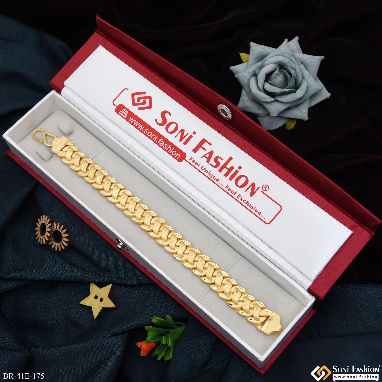 1 Gram Gold Plated Pokal Bracelet for Men - Style E175 - Image 2