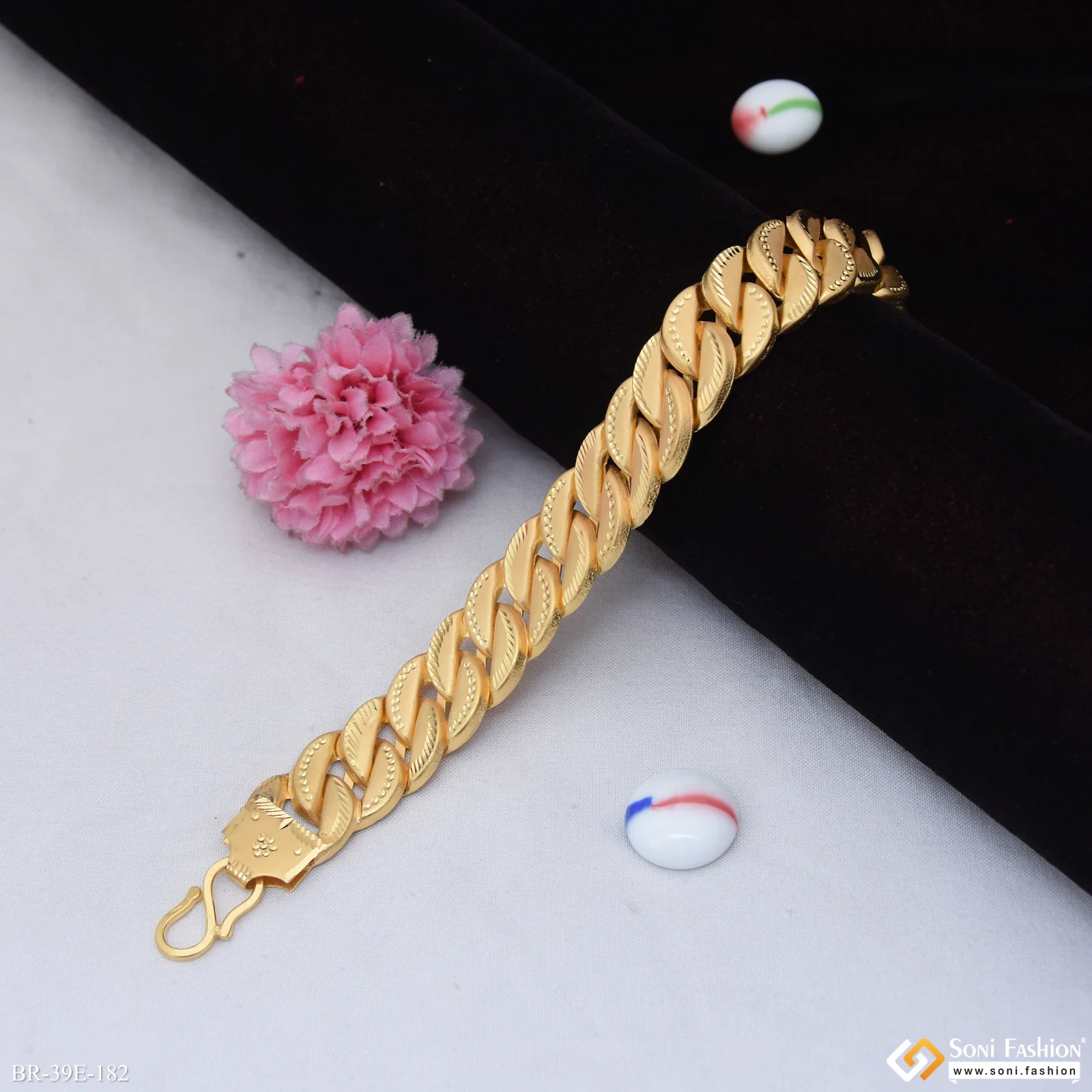 1 Gram Gold Plated Pokal Bracelet for Men - Style E182 - Image 3