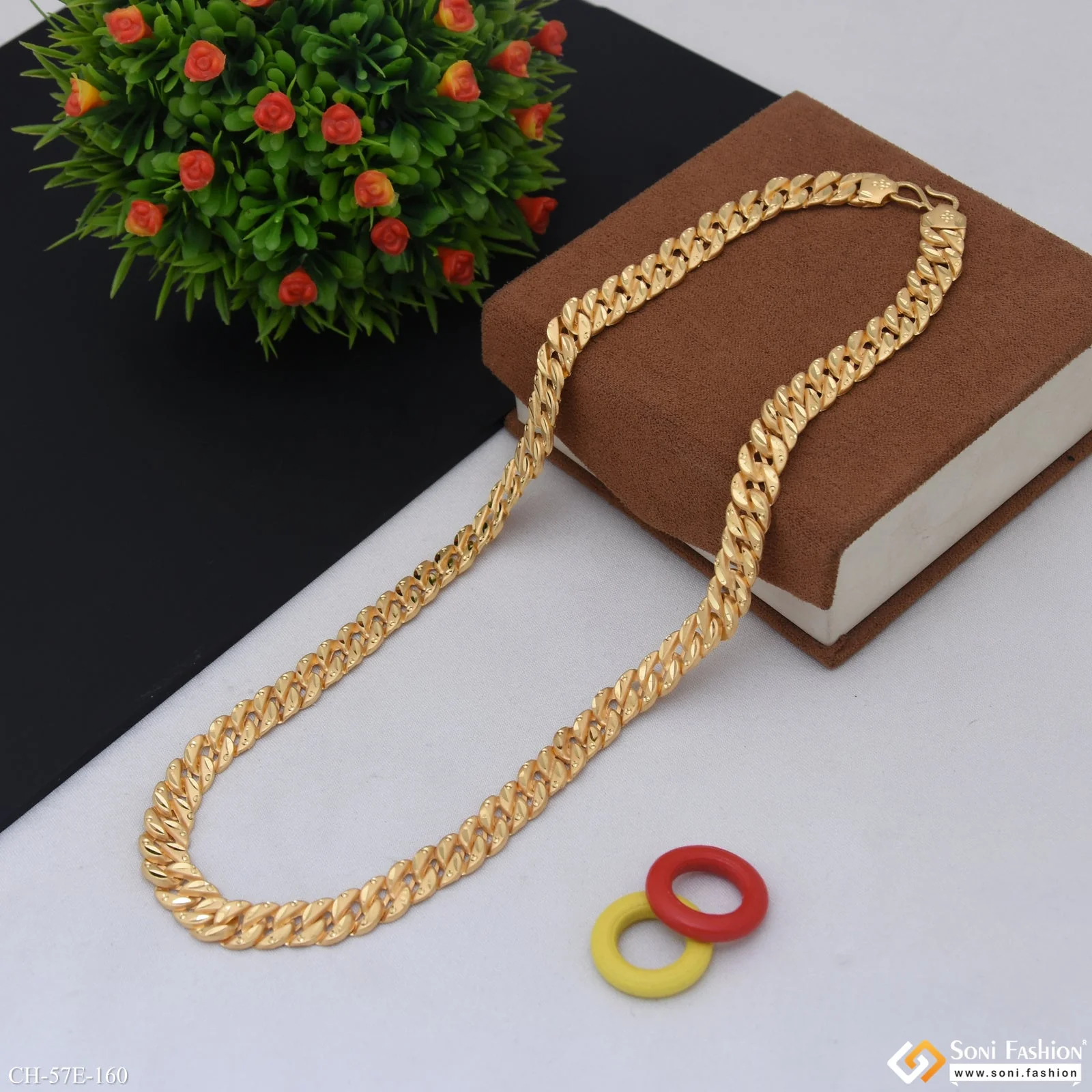 1 Gram Gold Plated Pokal Chain for Men - Style E160 - Image 5