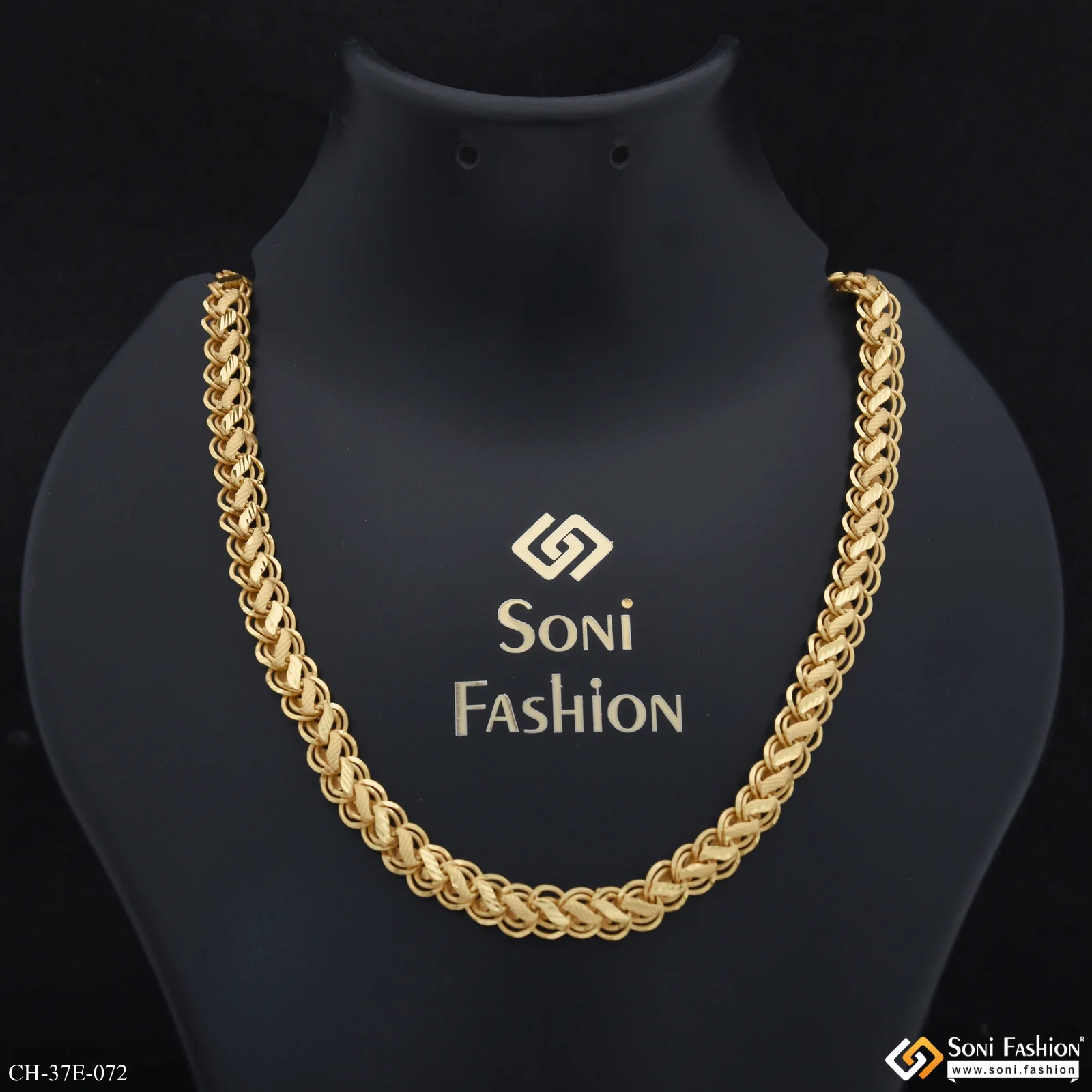 1 Gram Gold Plated Popular Design Kohli Chain for Men - Style E072 - Image 5