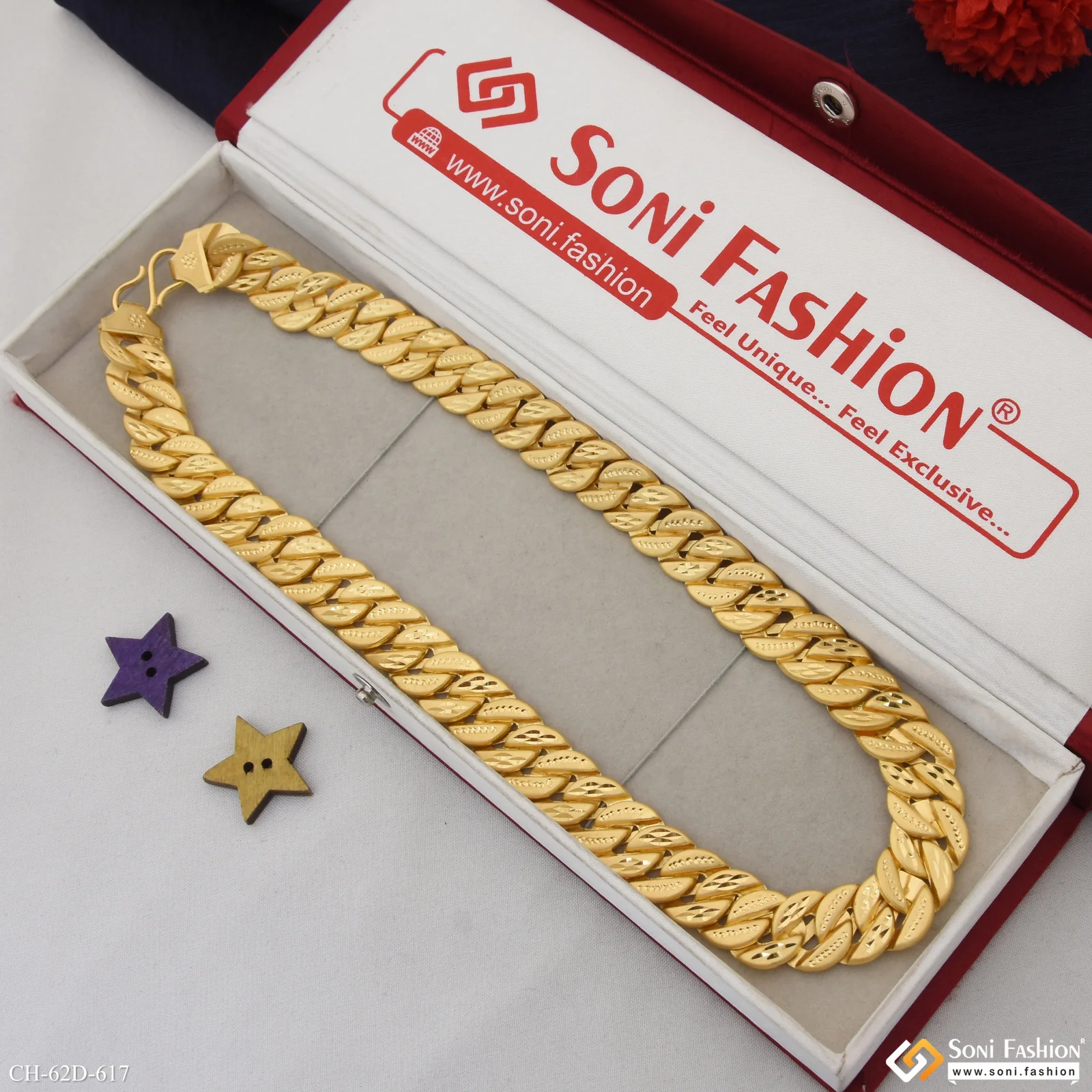 1 Gram Gold Plated Popular Design Pokal Chain for Men - Style D617 - Image 3