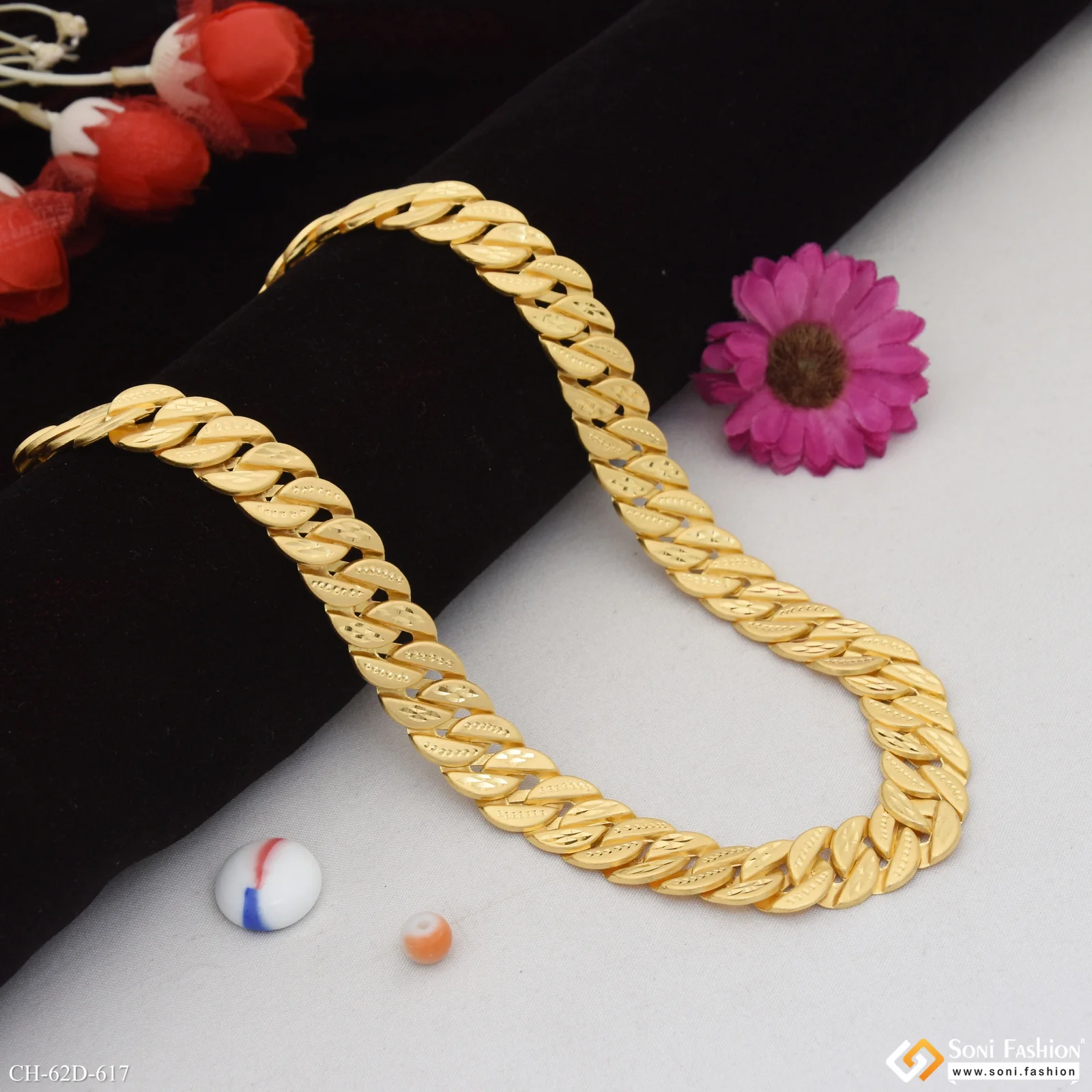 1 Gram Gold Plated Popular Design Pokal Chain for Men - Style D617 - Image 4
