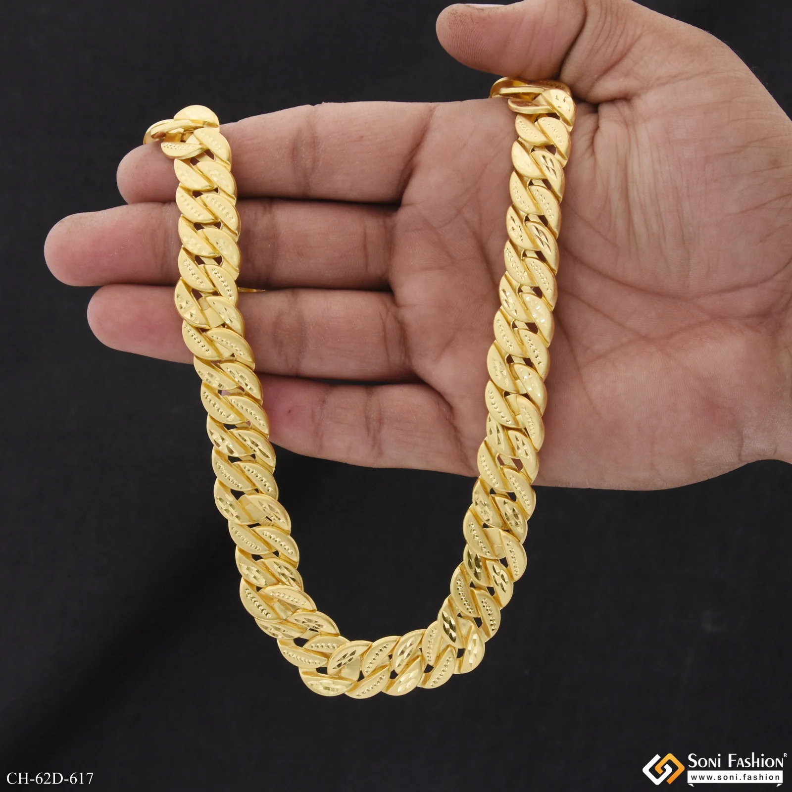1 Gram Gold Plated Popular Design Pokal Chain for Men - Style D617 - Image 6