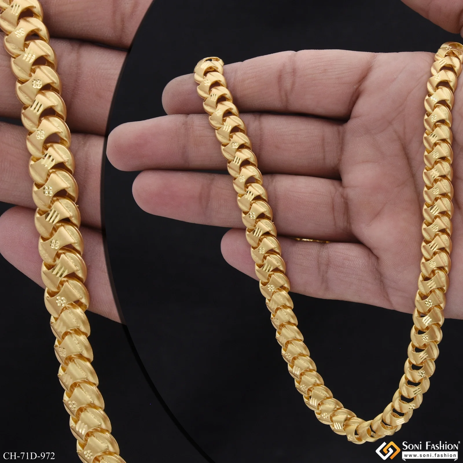 1 Gram Gold Plated Popular Design Pokal Chain for Men - Style D972 - Image 2