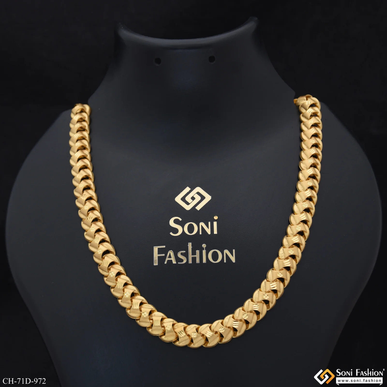 1 Gram Gold Plated Popular Design Pokal Chain for Men - Style D972 - Image 3