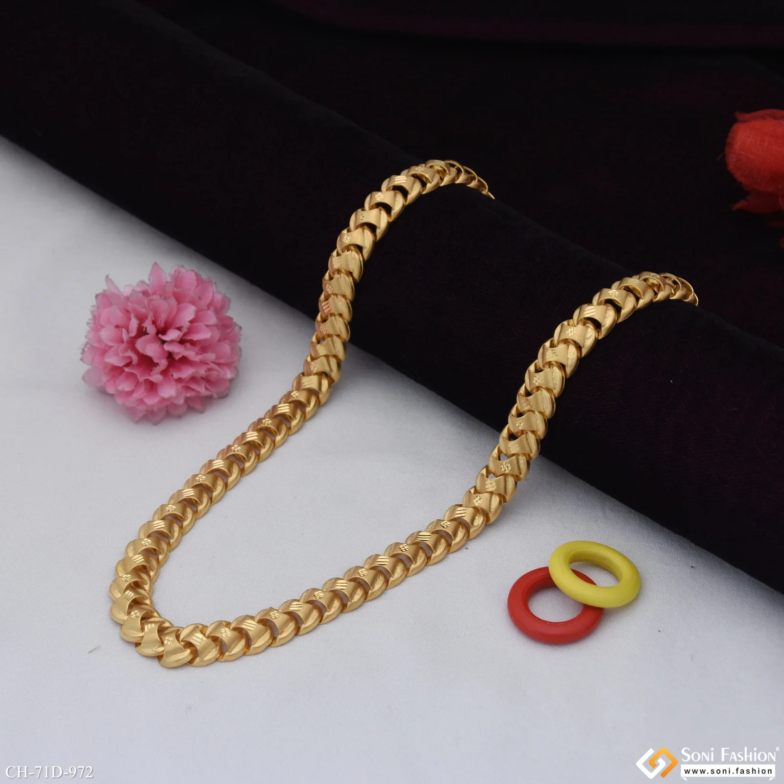 1 Gram Gold Plated Popular Design Pokal Chain for Men - Style D972 - Image 4