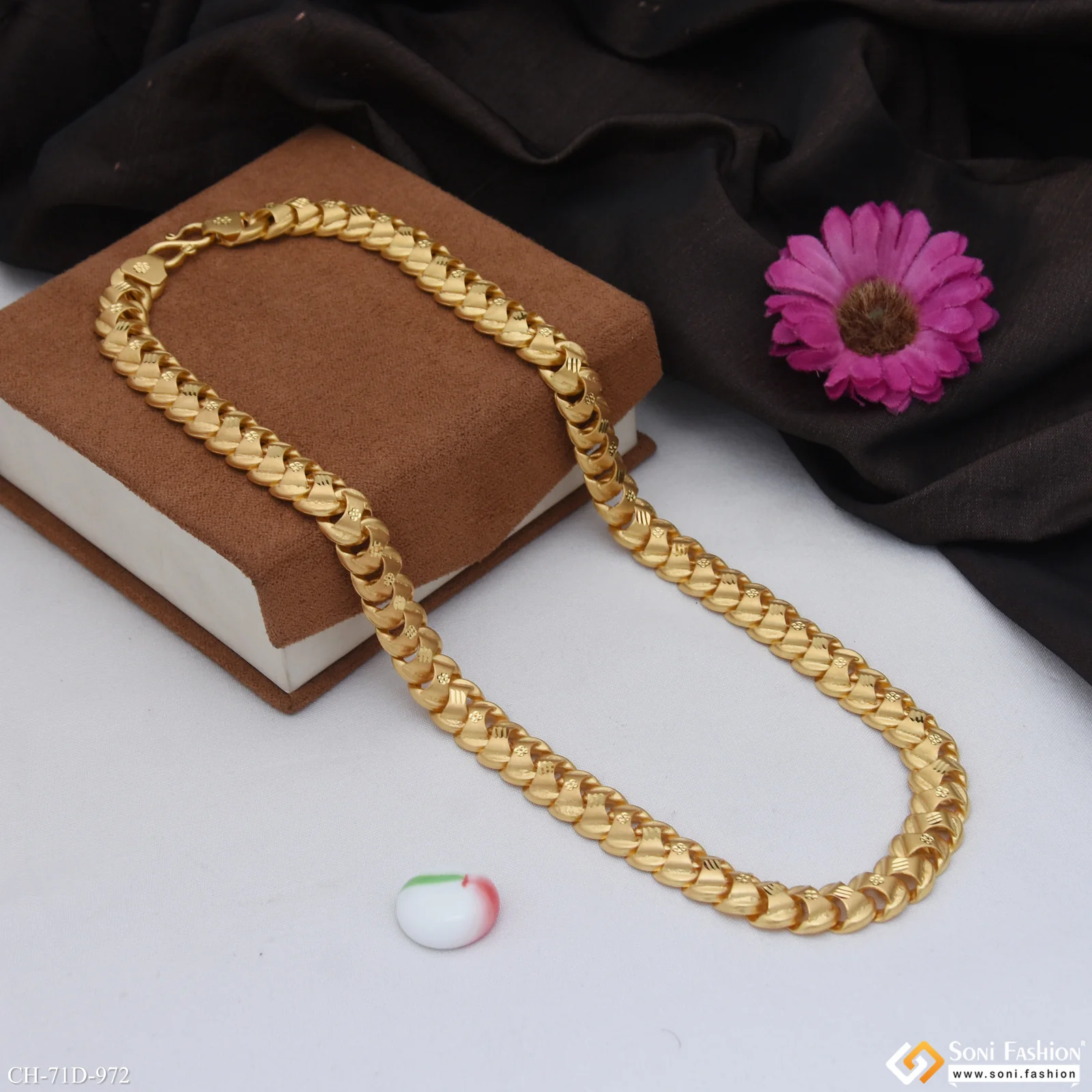 1 Gram Gold Plated Popular Design Pokal Chain for Men - Style D972 - Image 5