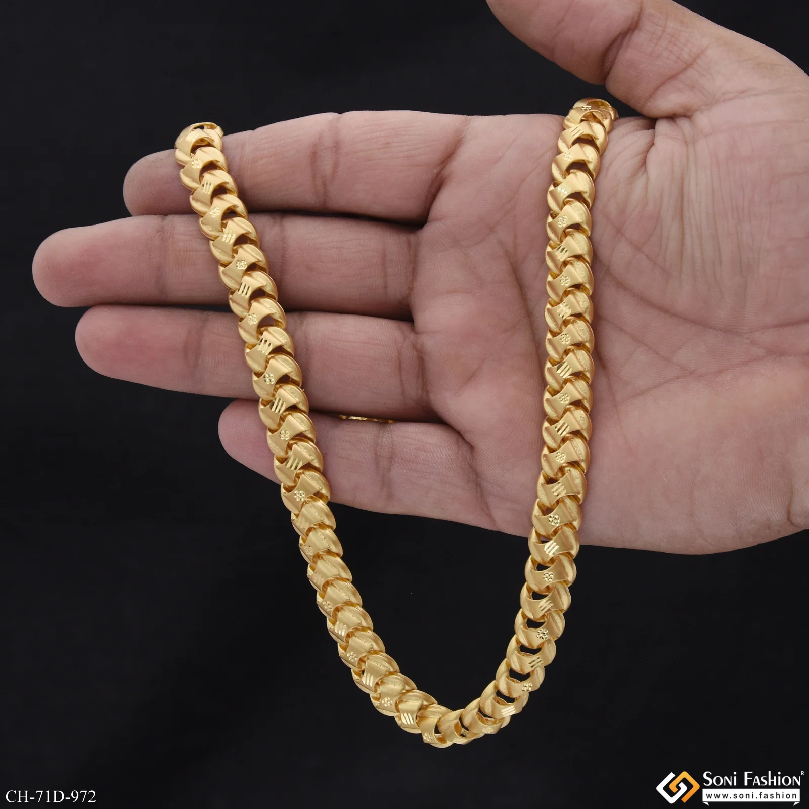 1 Gram Gold Plated Popular Design Pokal Chain for Men - Style D972 - Image 8