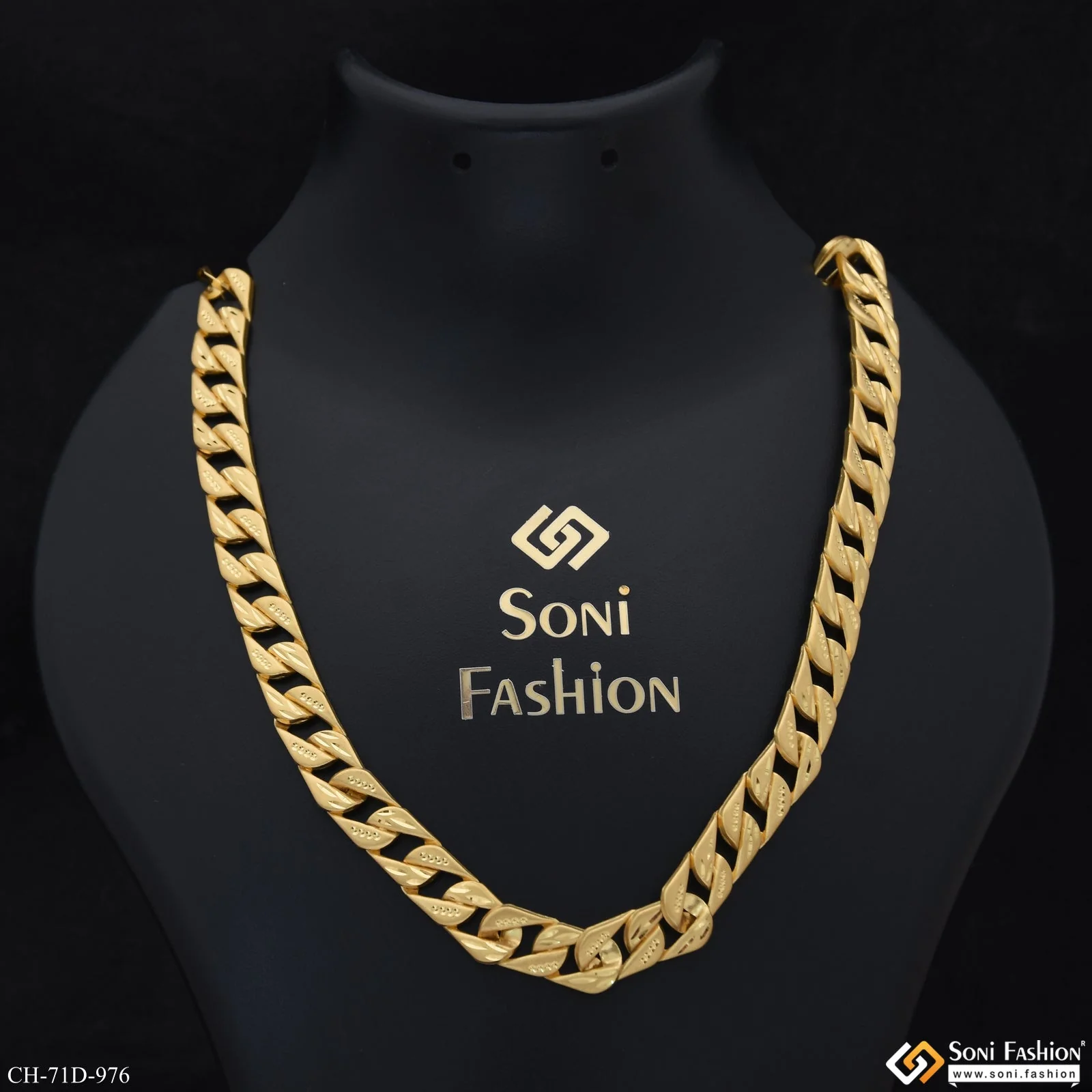 1 Gram Gold Plated Popular Design Pokal Chain for Men - Style D976
