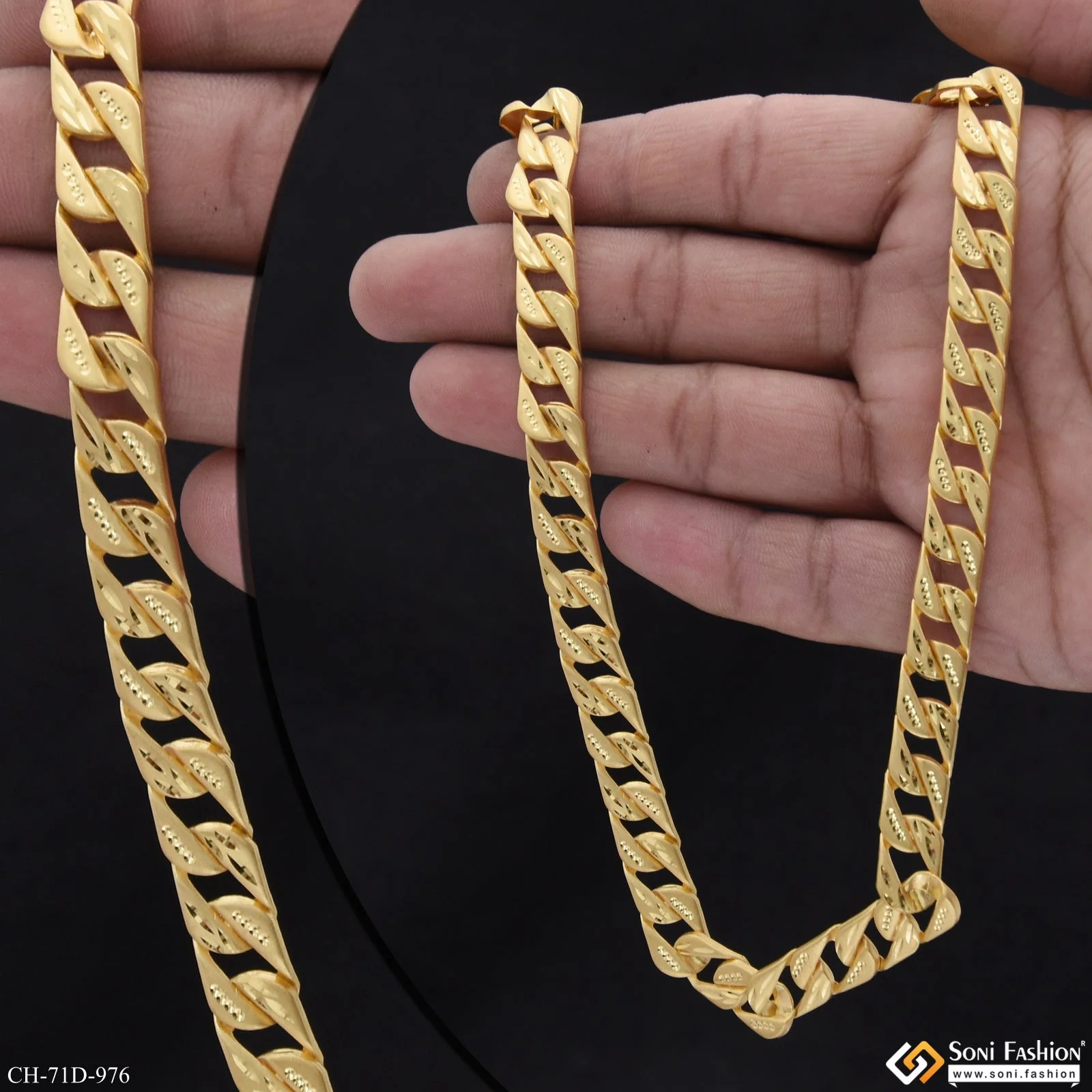 1 Gram Gold Plated Popular Design Pokal Chain for Men - Style D976 - Image 2