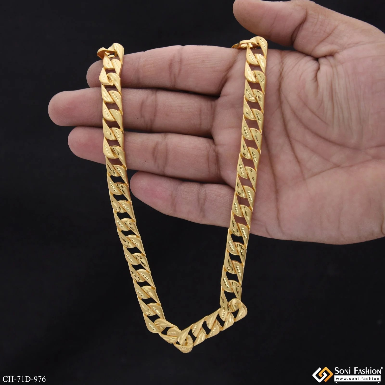 1 Gram Gold Plated Popular Design Pokal Chain for Men - Style D976 - Image 7