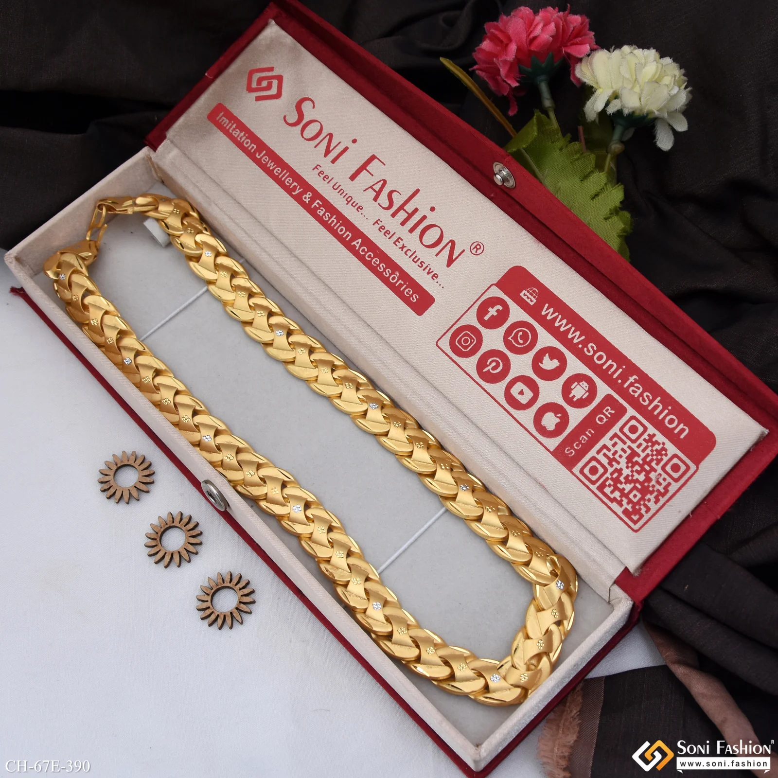 1 Gram Gold Plated Popular Design Pokal Chain for Men - Style E390 - Image 3