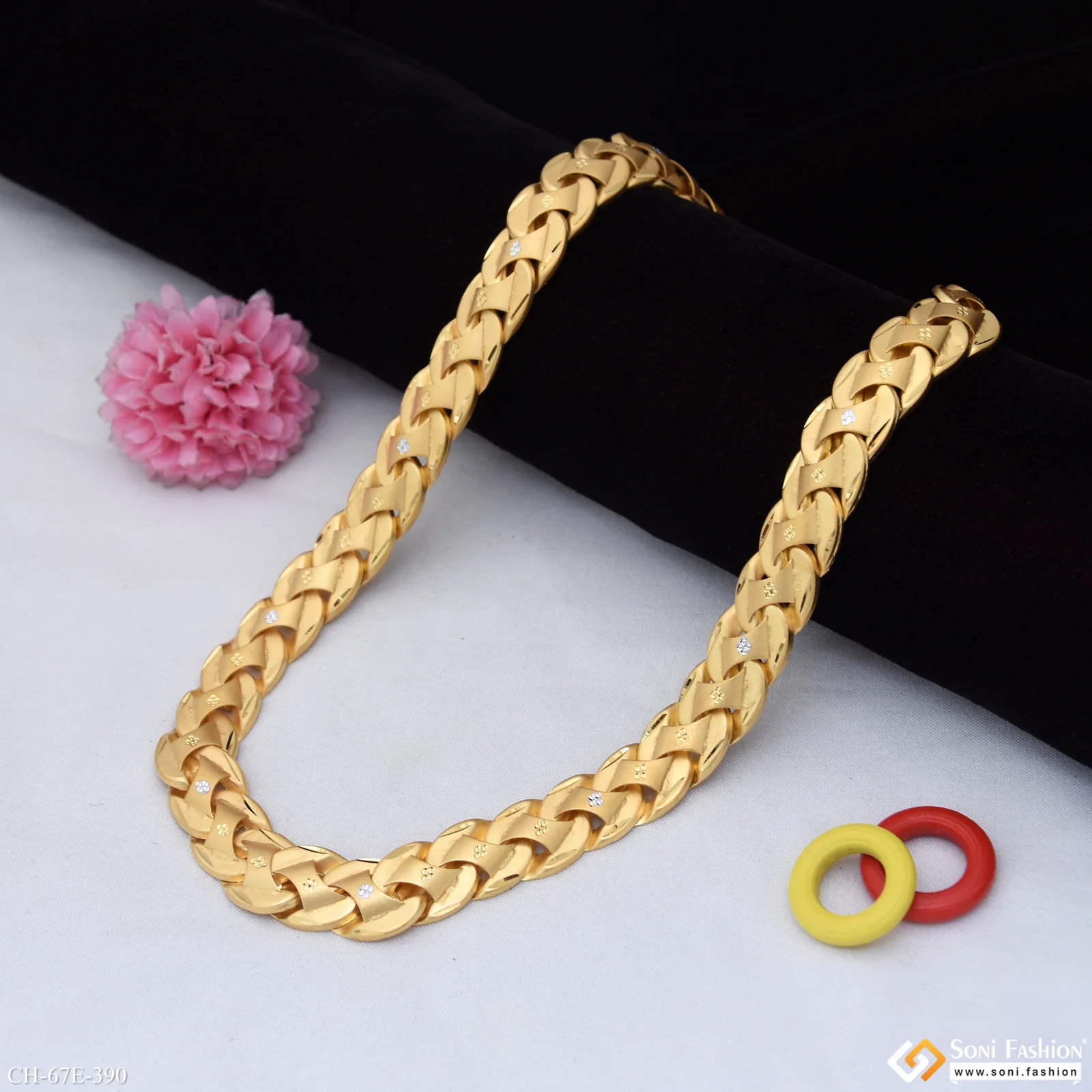 1 Gram Gold Plated Popular Design Pokal Chain for Men - Style E390 - Image 4